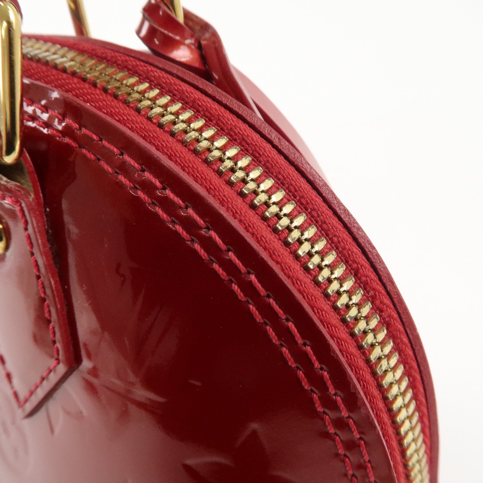 Louis Vuitton Monogram Vernis Alma BB 2Way Bag Red M91606