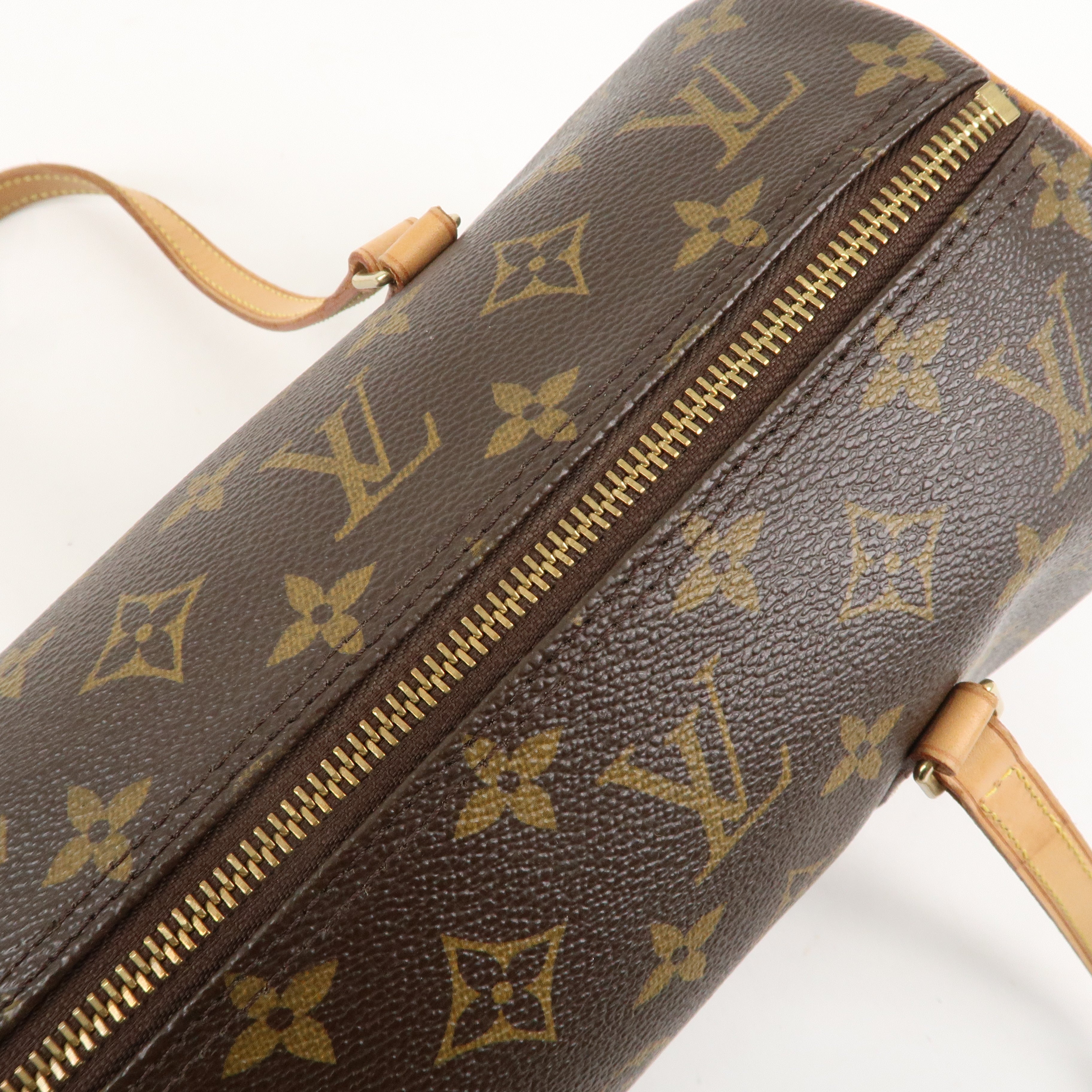 Louis Vuitton Monogram Papillon 30 Hand Bag 
Pouch Brown M51385