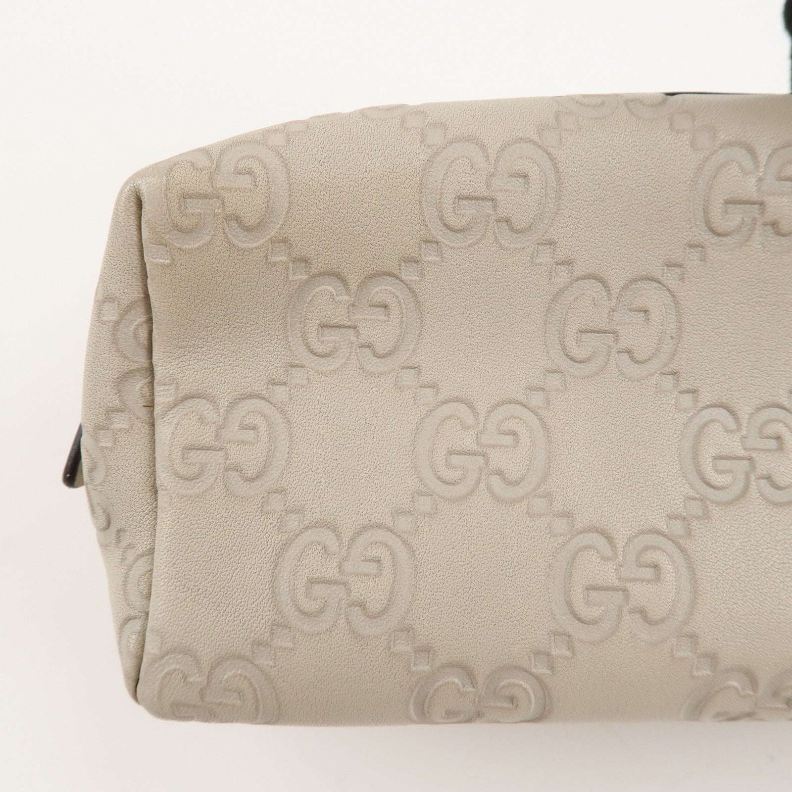 GUCCI Guccissima Leather Pouch Cosmetic Pouch Ivory 153228