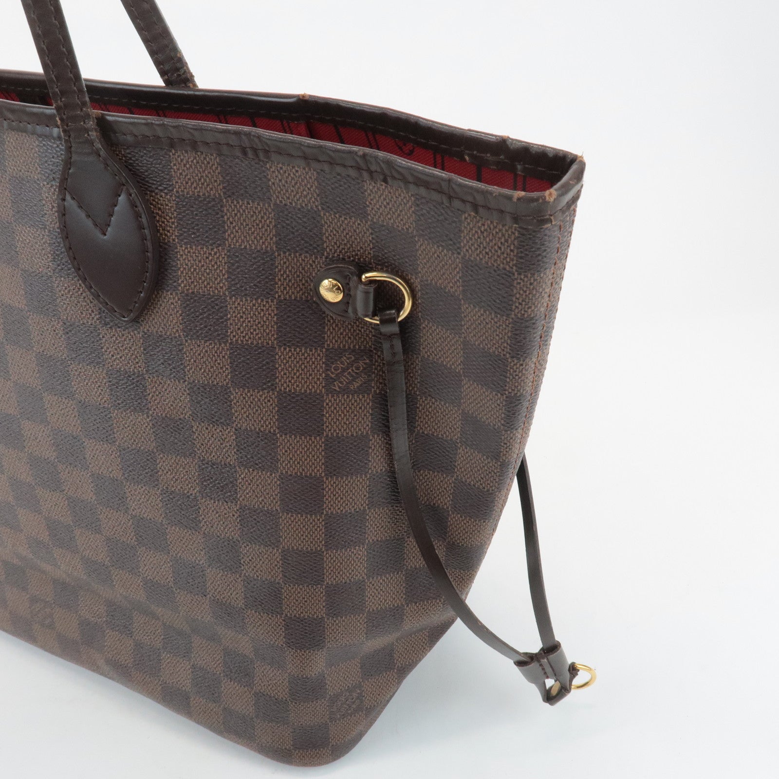 Louis Vuitton Damier Neverfull MM Tote Bag Damier Ebene N51105 Used