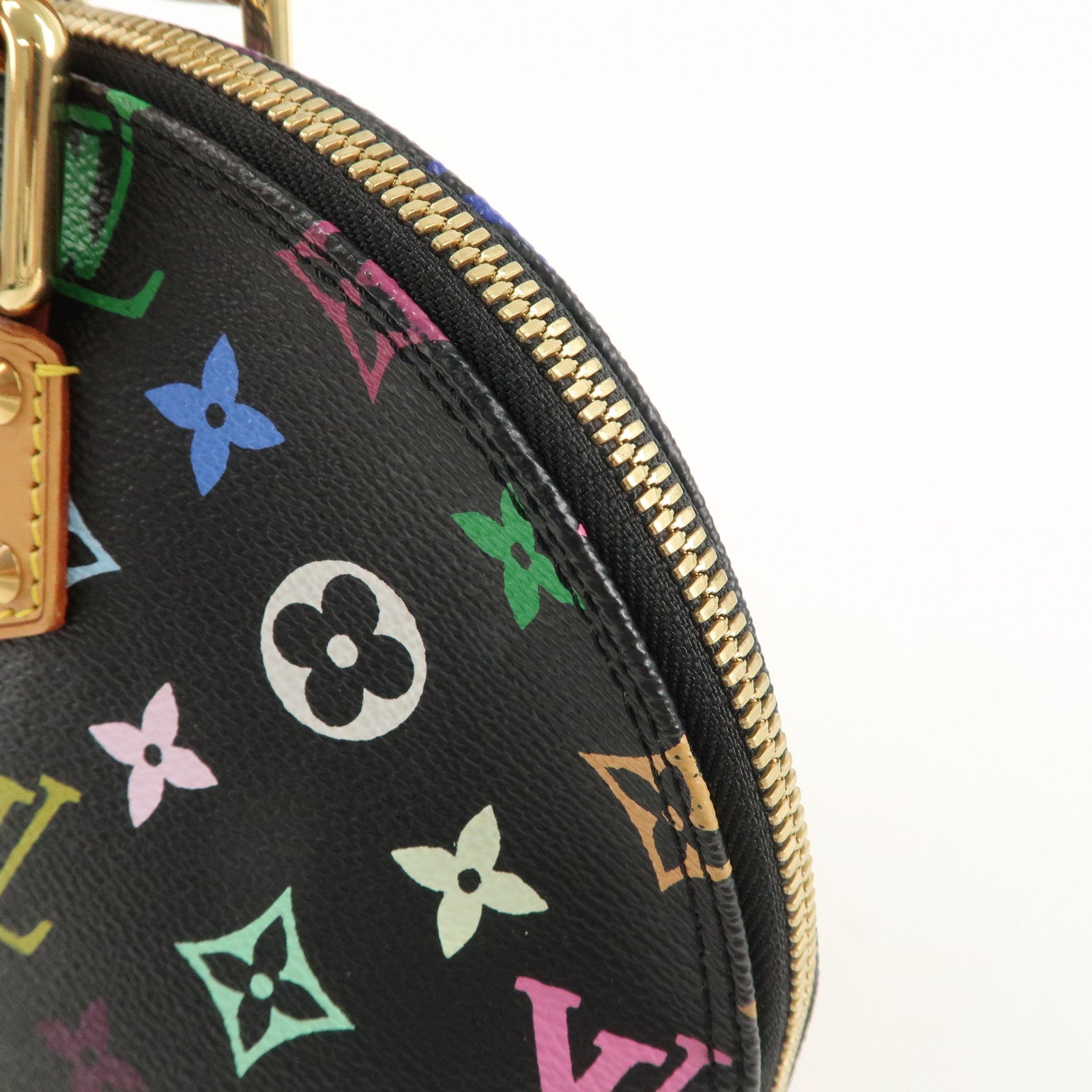 Louis Vuitton Monogram Multi Color Alma Hand Bag Noir M92646