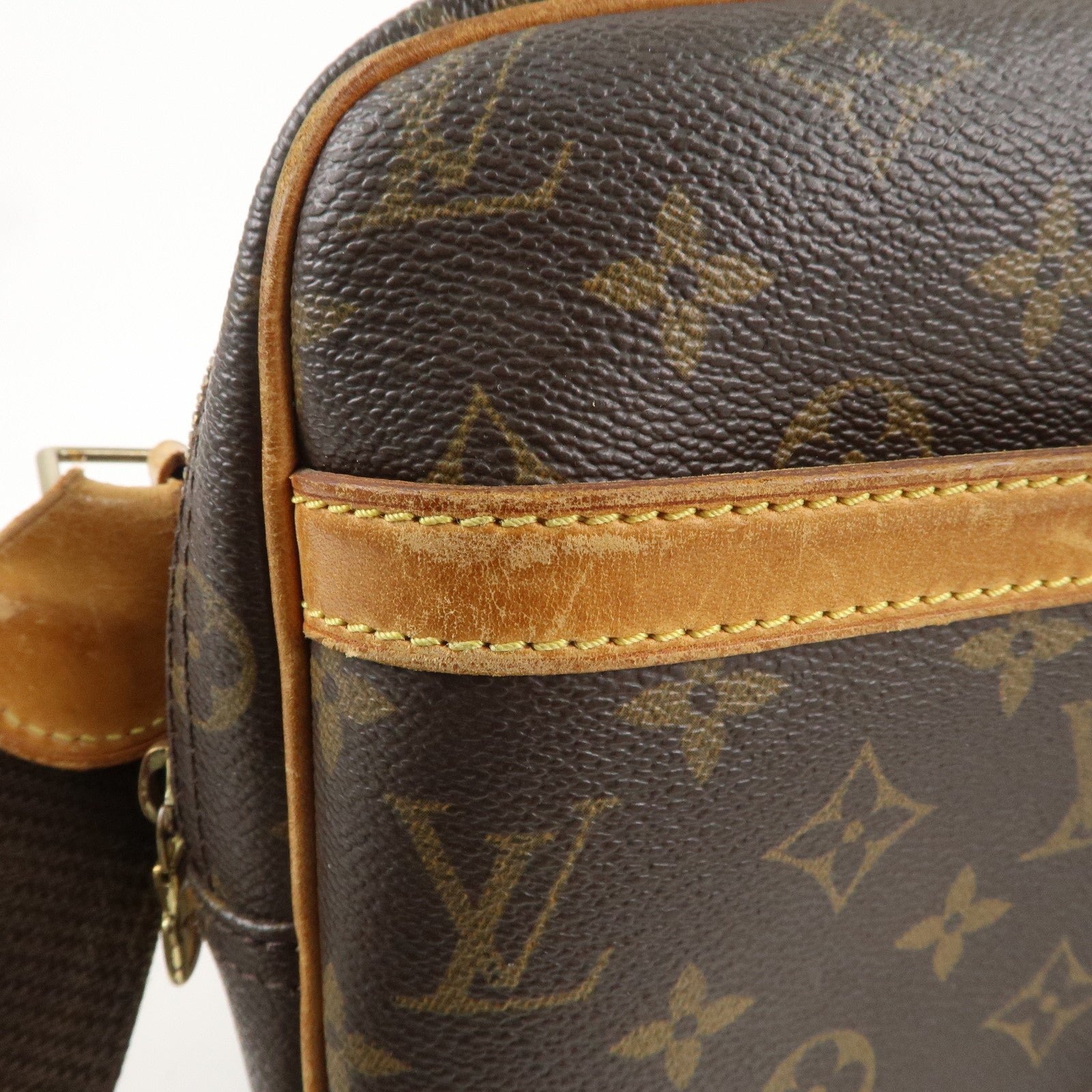 Louis Vuitton Monogram Reporter PM Shoulder Bag Brown M45254