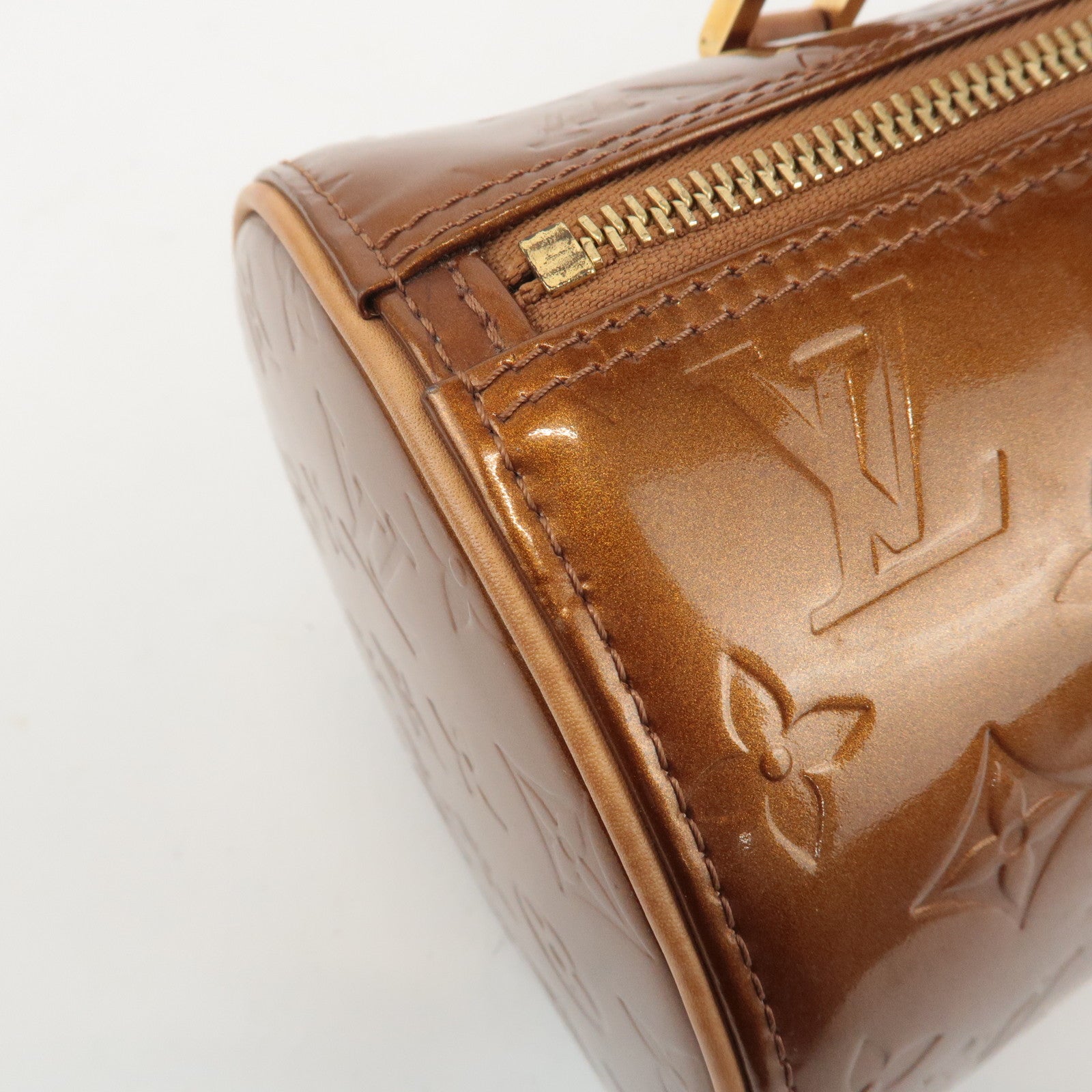 Louis Vuitton Monogram Vernis Bedford Hand Bag Bronze Brown M91131