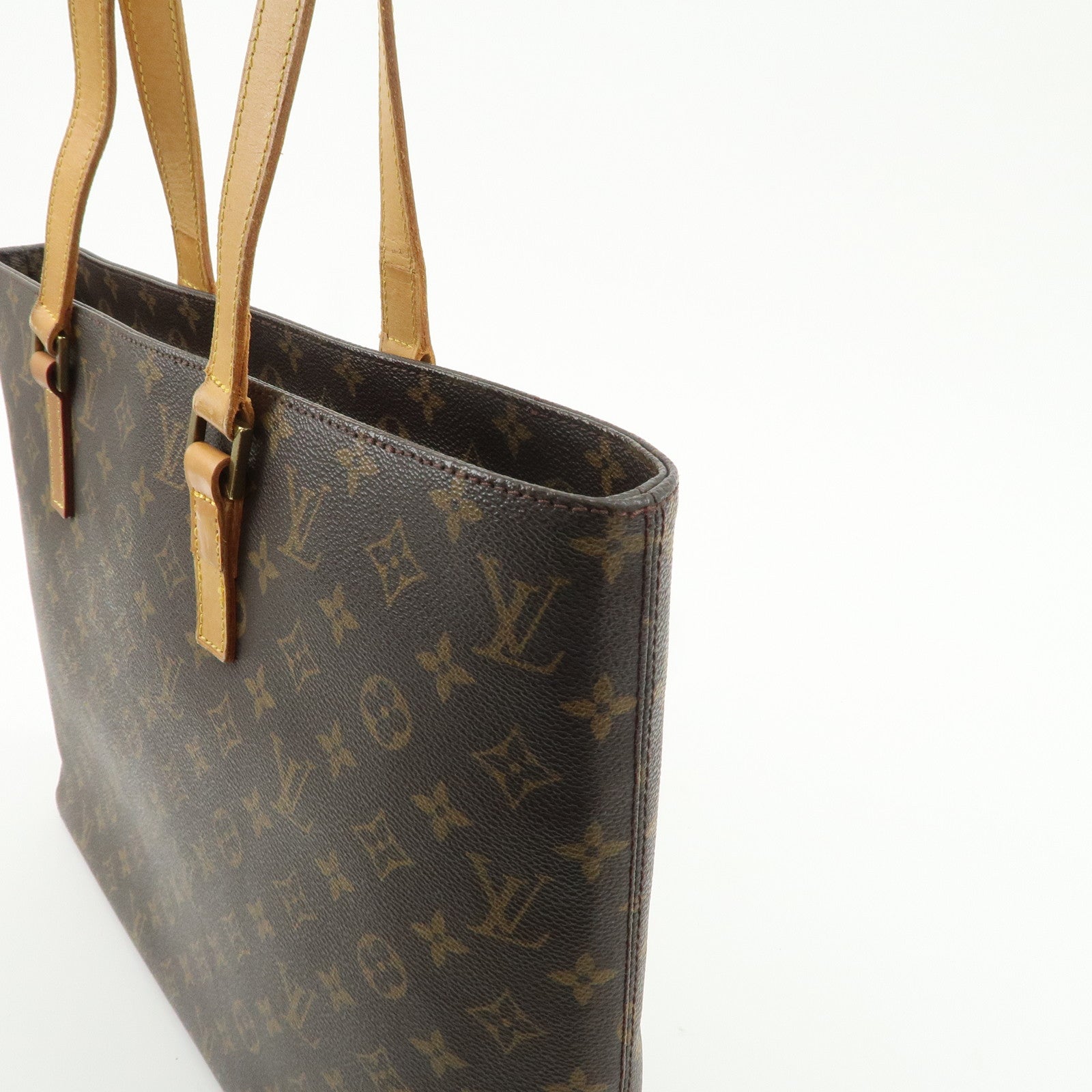 Louis Vuitton Monogram Luco Tote Bag Hand Bag Brown M51155 Used