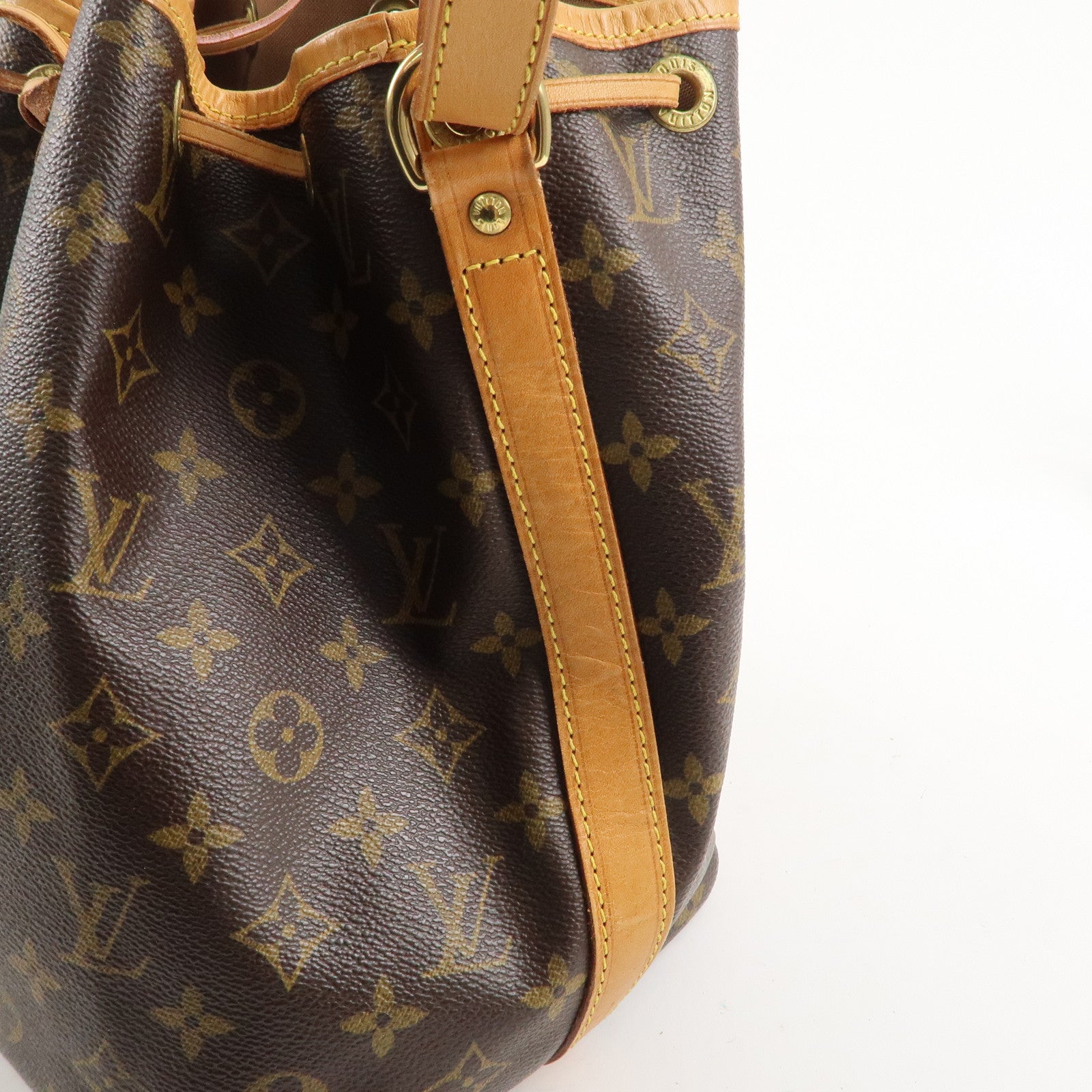 Louis Vuitton Monogram Petit Noe Shoulder Bag Brown M42226