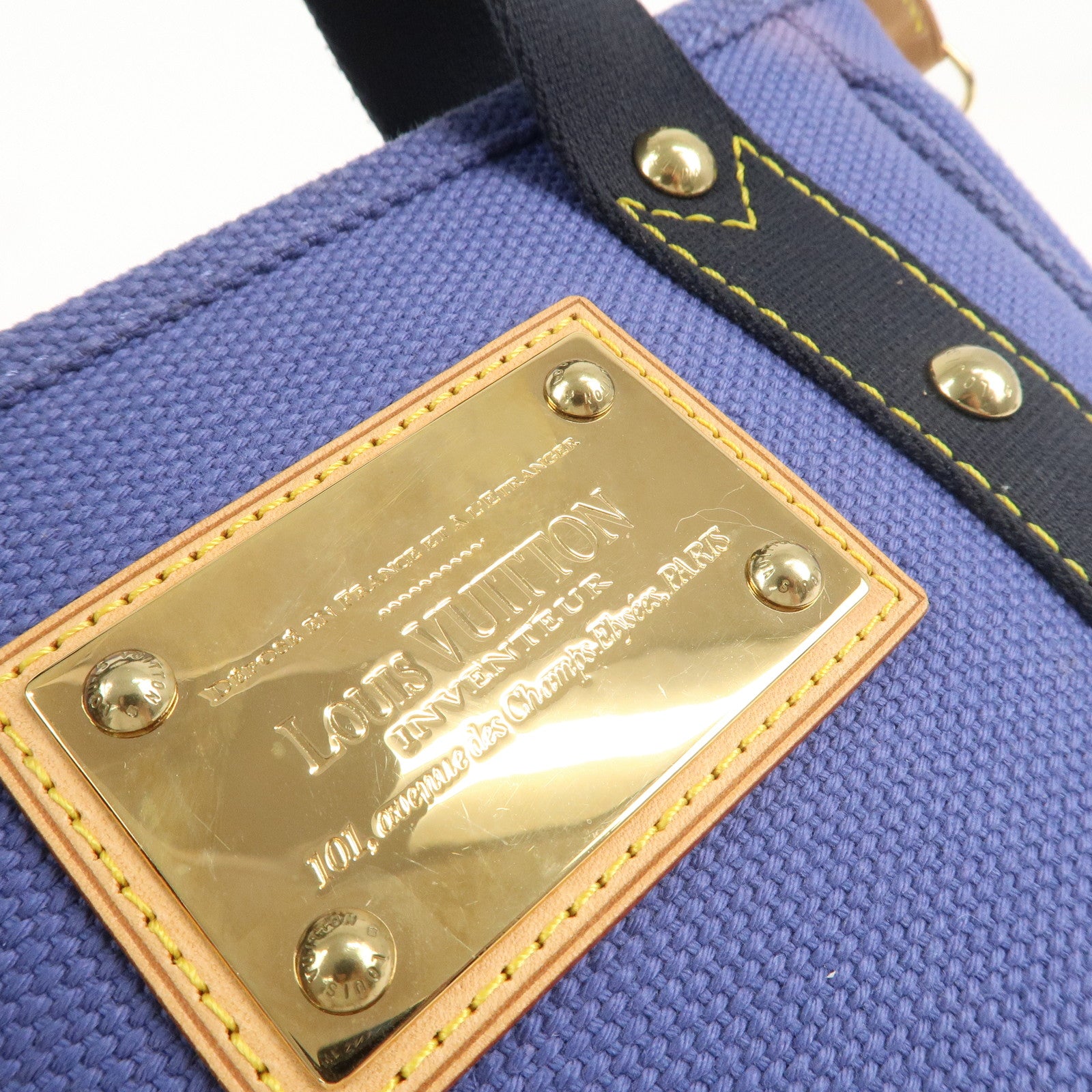 Louis Vuitton Antigua Cabas PM Hand Bag Blue M40090