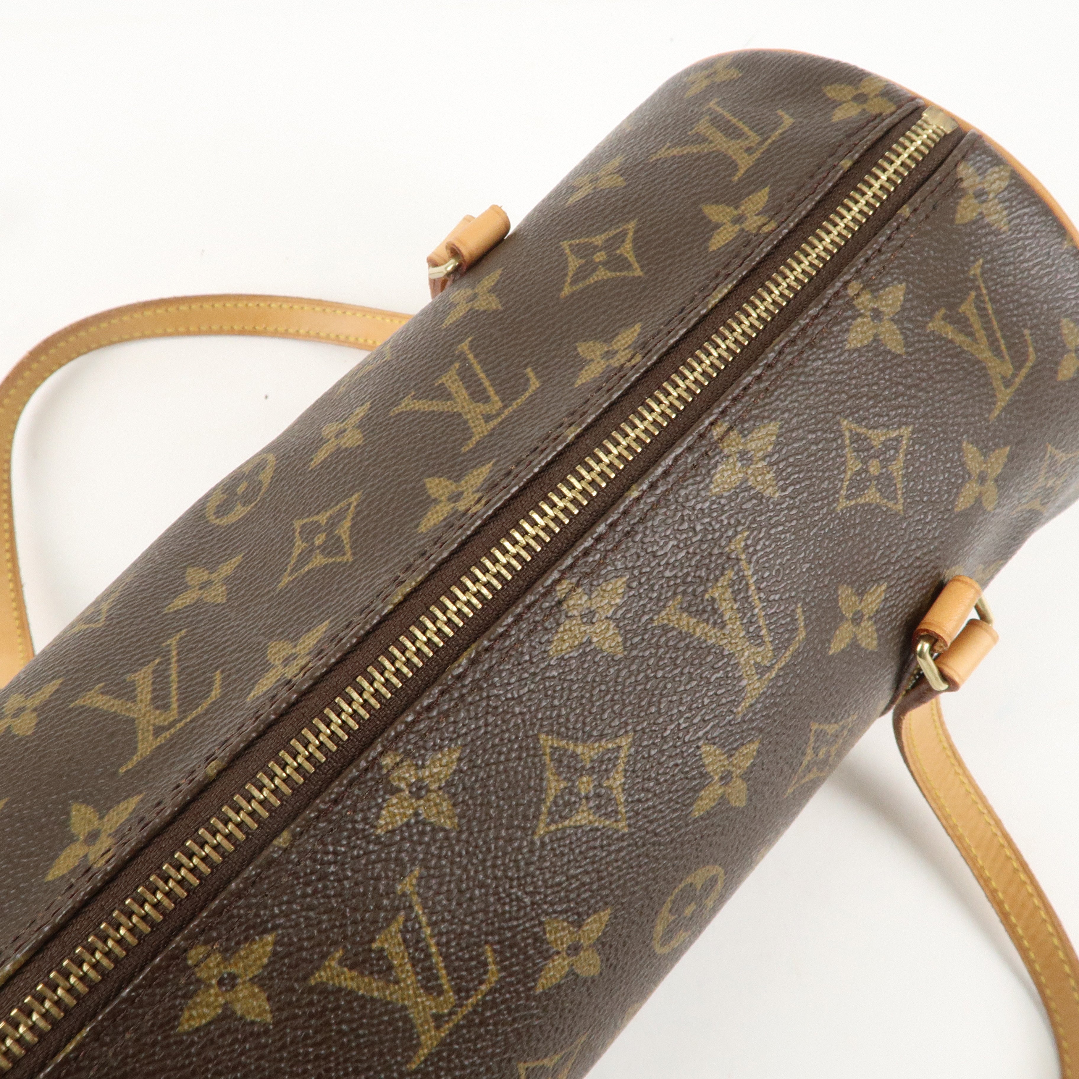 Louis Vuitton Monogram Papillon 30 Hand Bag 
Pouch Brown M51385