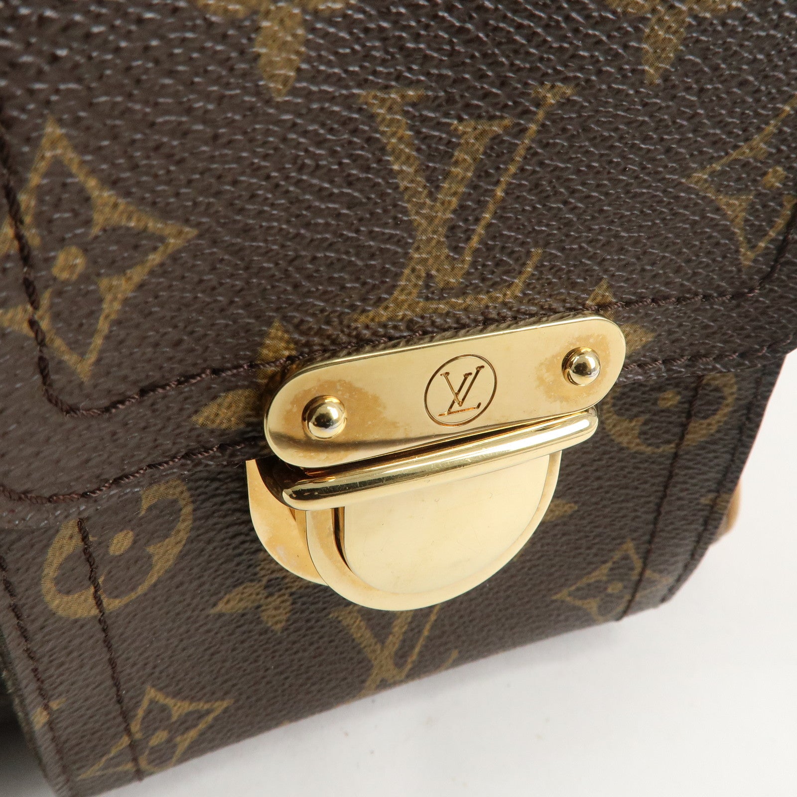 Louis Vuitton Monogram Manhattan PM Hand Bag Brown M40026