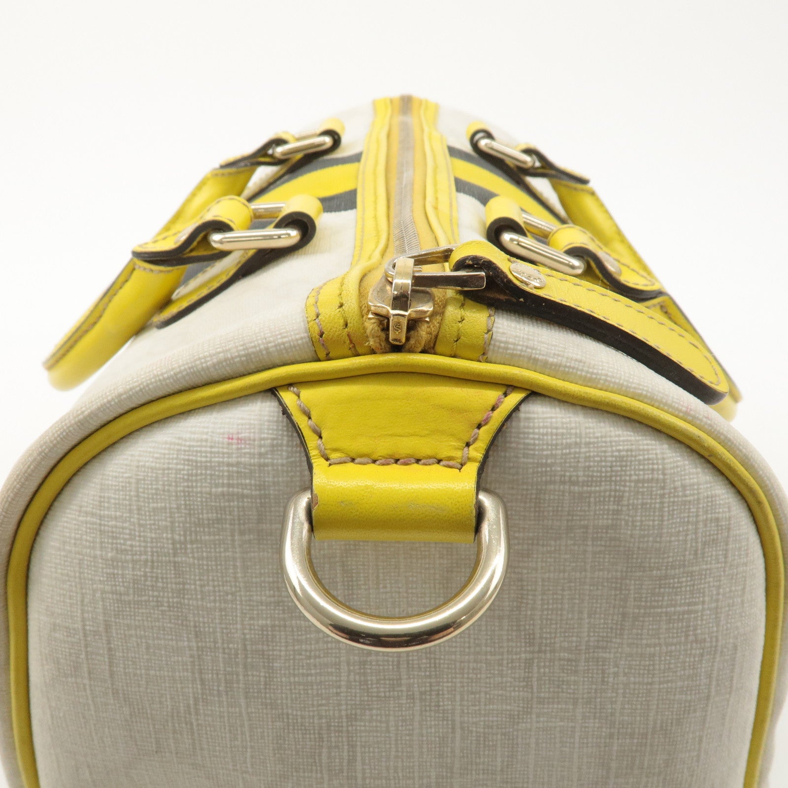 GUCCI Joyline GG Supreme Leather Boston Bag Ivory 189895