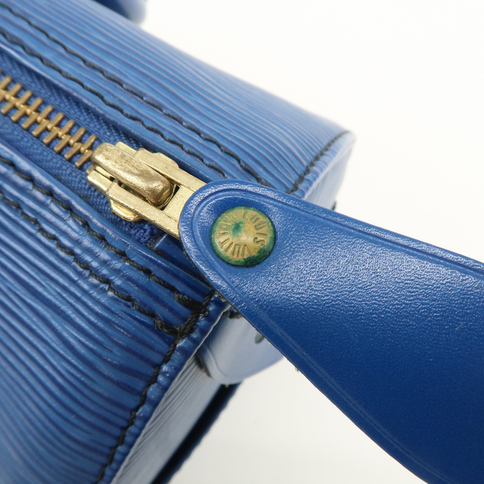 Louis Vuitton Epi Speedy 25 Hand Bag Boston Bag Blue M43015