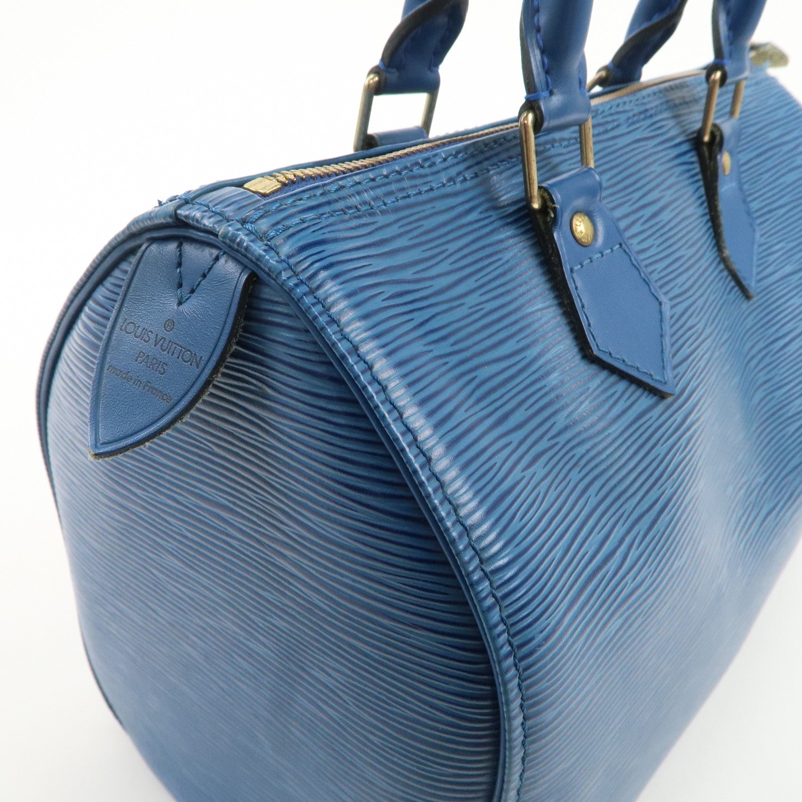 Louis Vuitton Epi Speedy 30 Hand Bag Boston Bag Blue M43005 Used