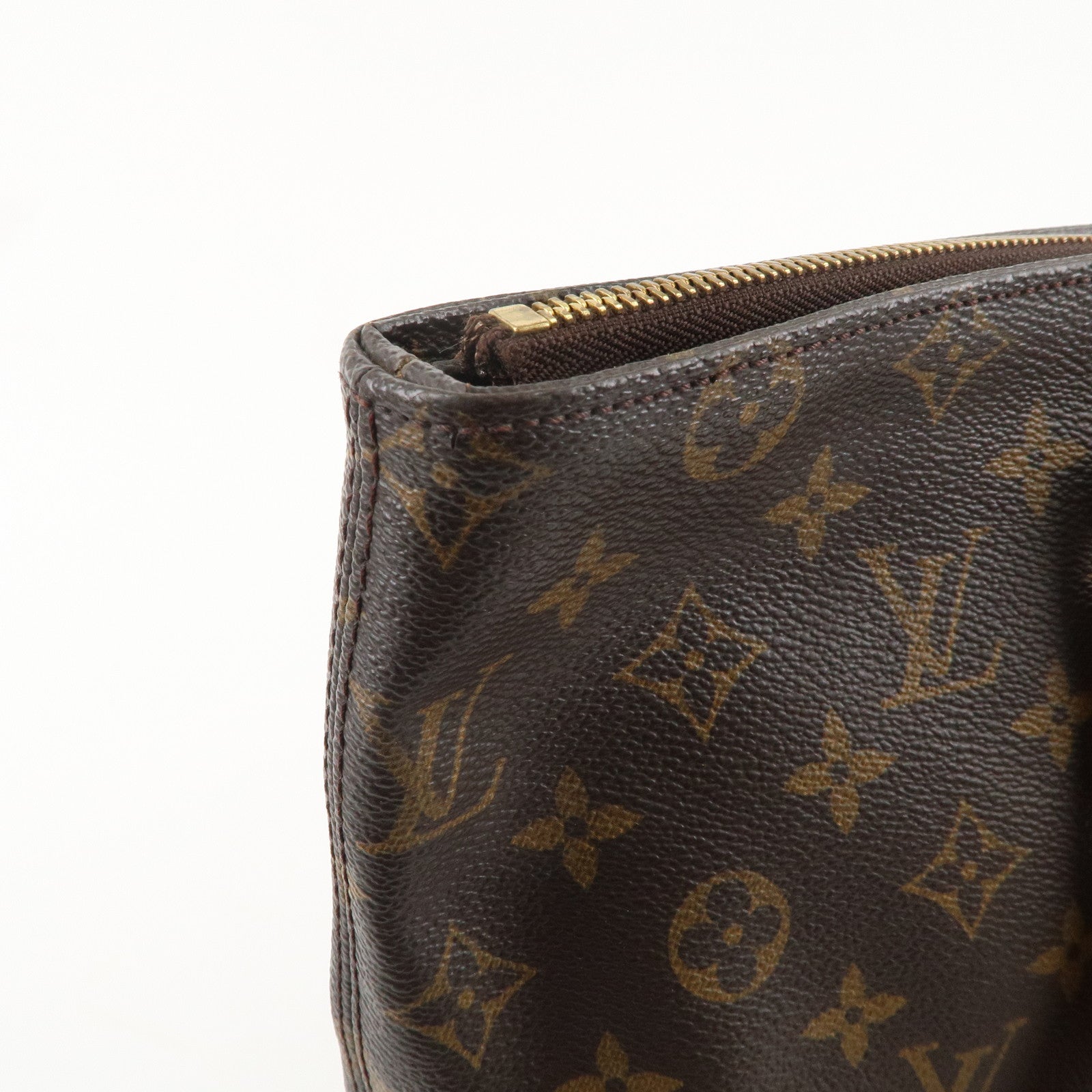 Louis Vuitton Monogram Cabas Mezzo Tote Bag Brown M51151