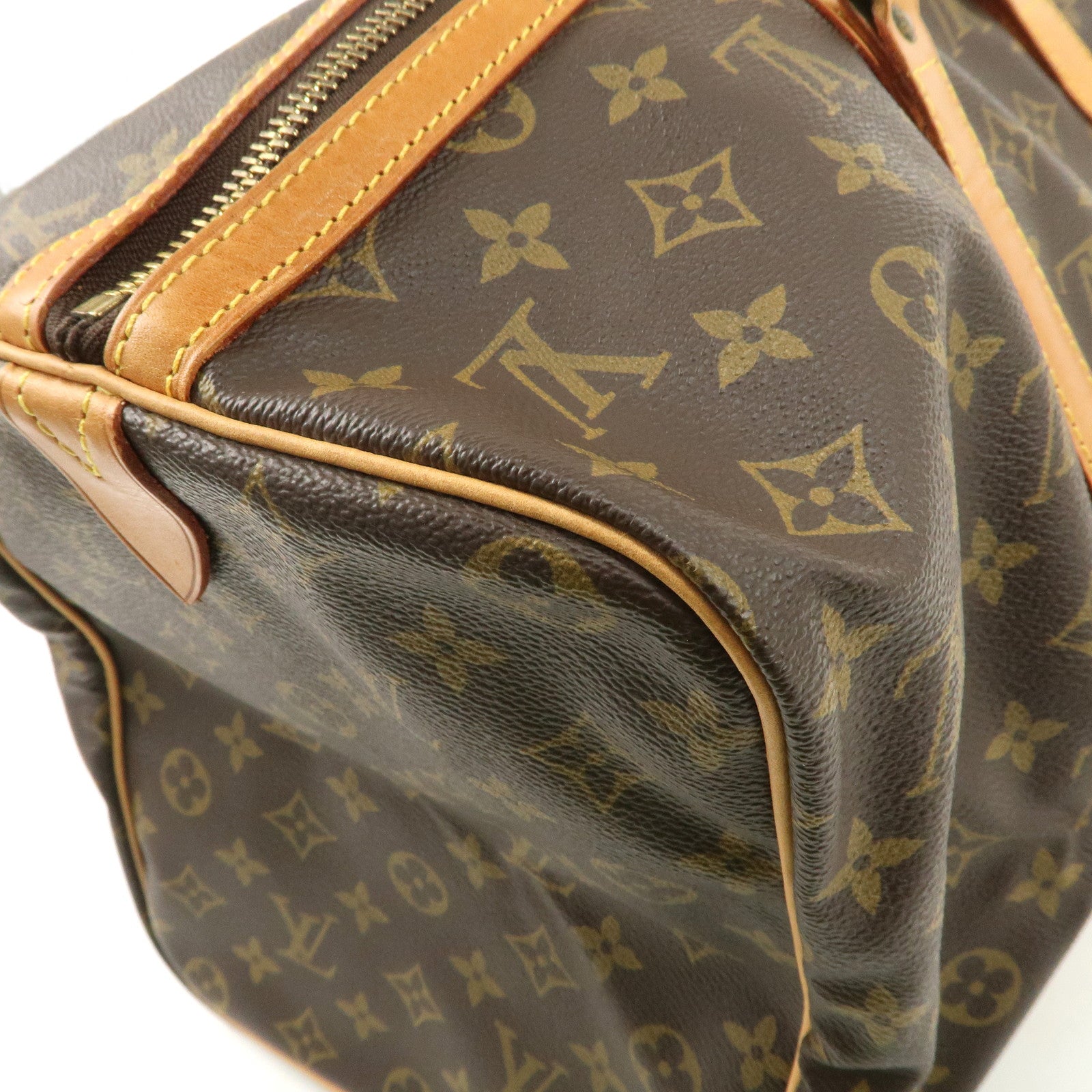 Louis Vuitton Monogram Sac Souple 45 Boston Bag Brown M41624 Used