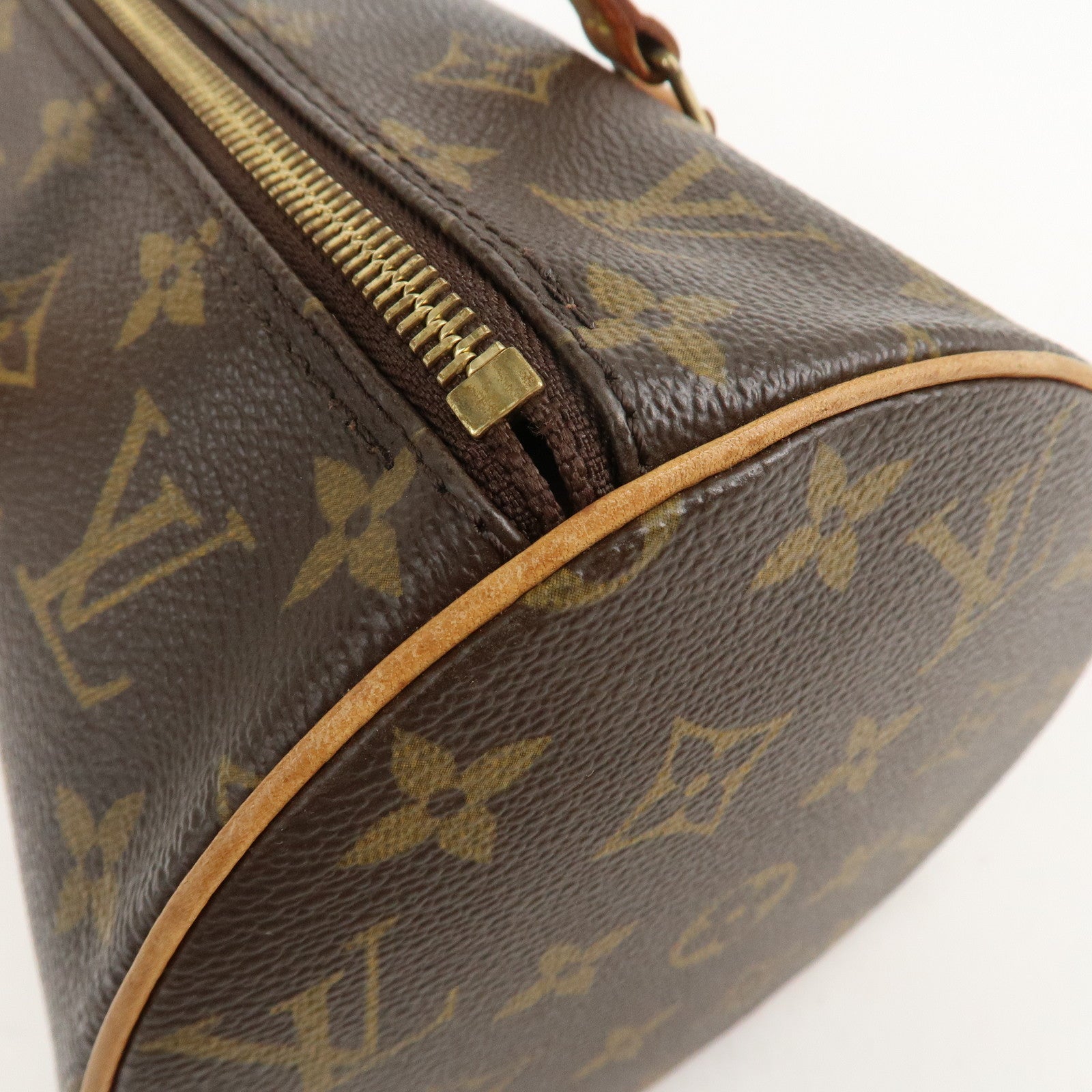 Louis Vuitton Monogram Papillon 30 Hand Bag New Style Brown M51385 Used