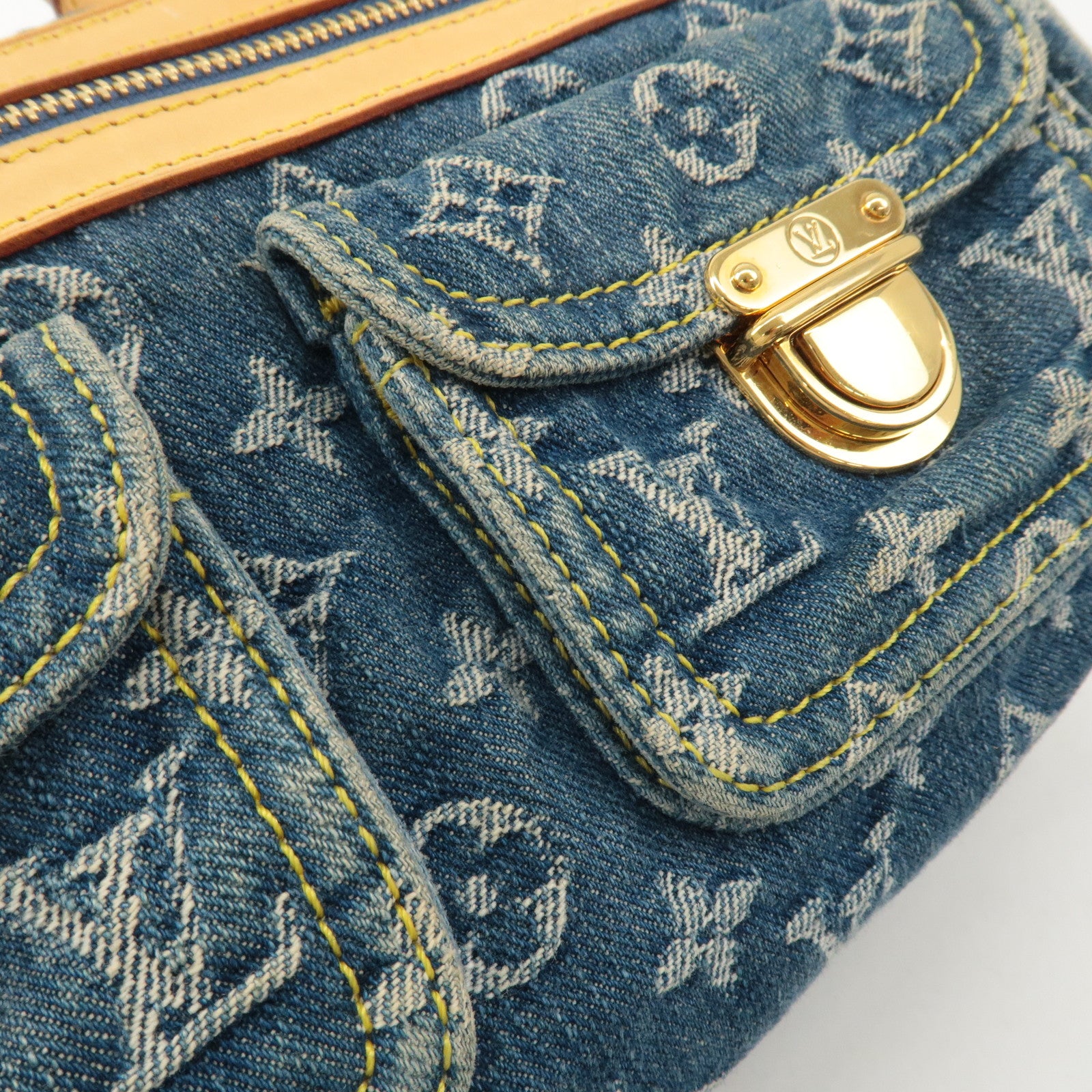 Louis Vuitton Monogram Denim Neo Speedy Boston Bag Blue M95019