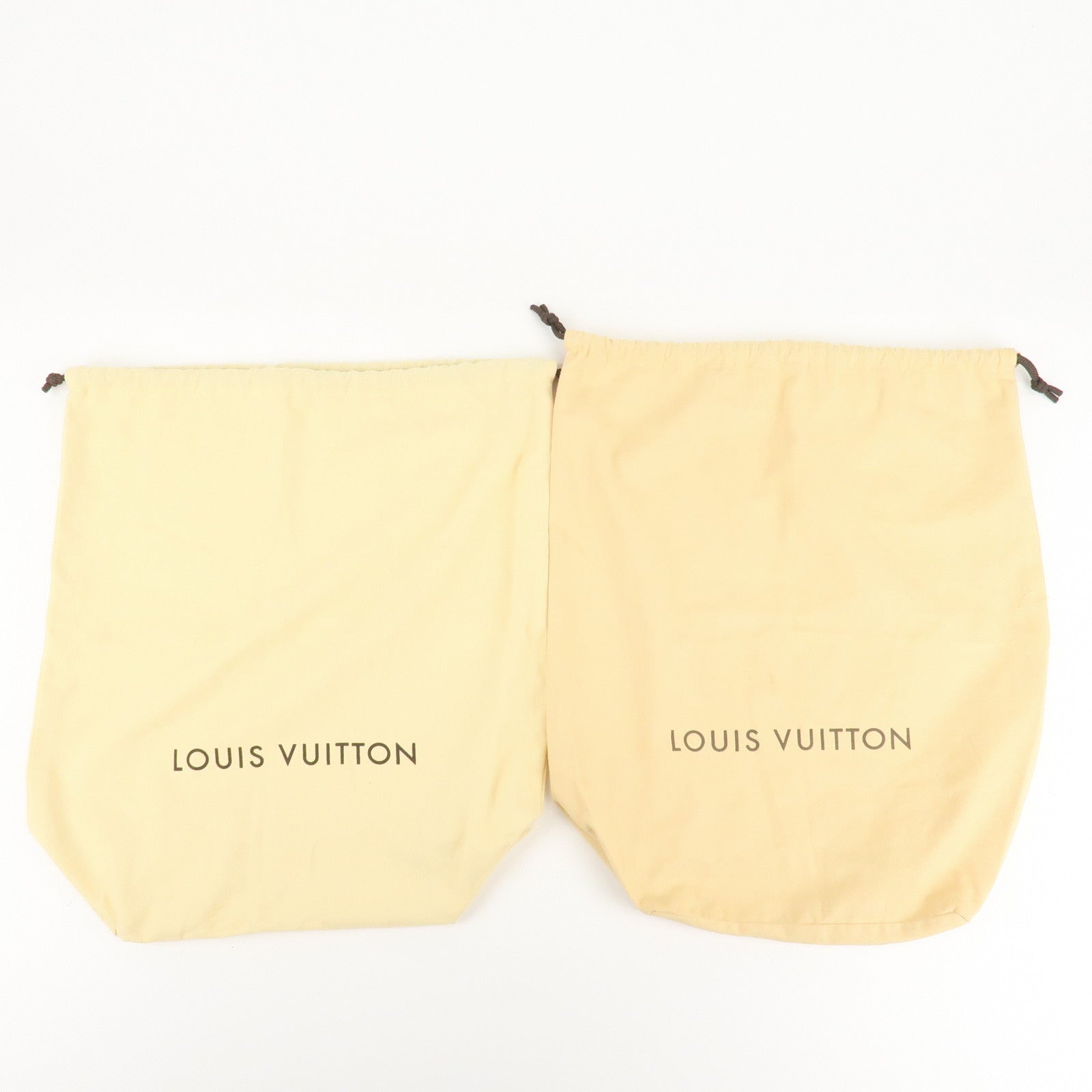 Louis Vuitton Set of 10 Dust Bag Drawstring Style Beige Used