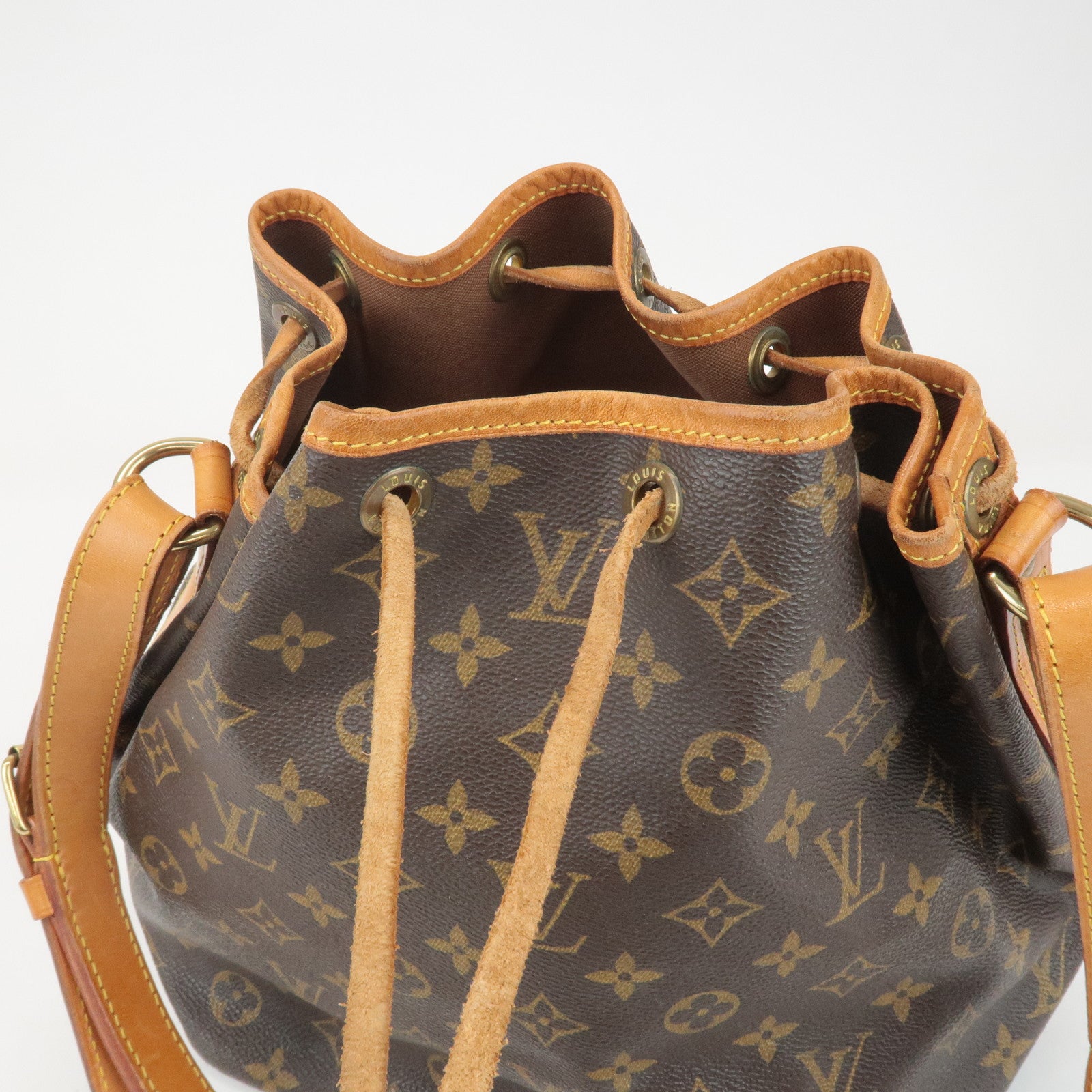 Louis Vuitton Monogram Petit Noe Shoulder Bag Brown M42226 Used