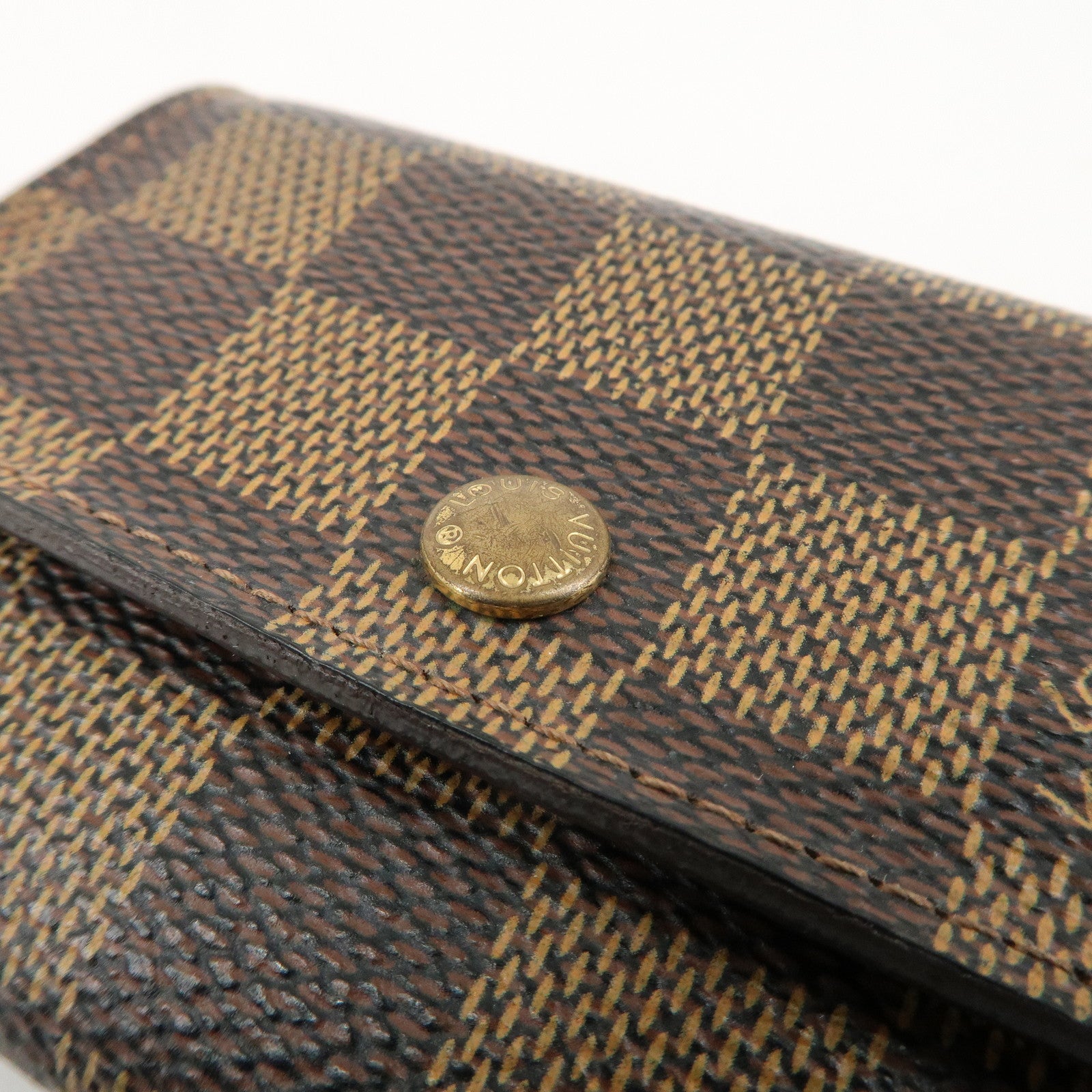 Louis Vuitton Damier Porte Monnaie Plat Coin Case N61930