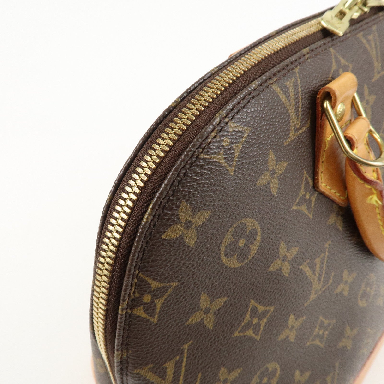 Louis Vuitton Monogram Alma Hand Bag Brown M51130 Used