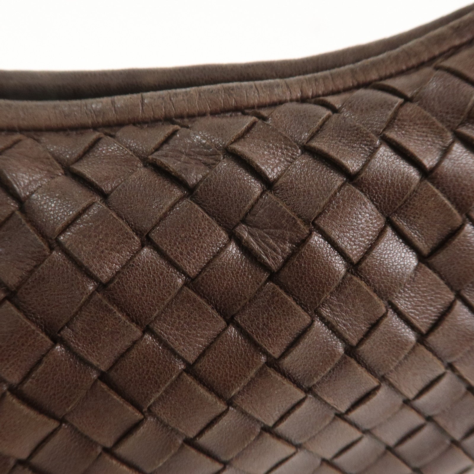 BOTTEGA VENETA Hobo Intrecciato Leather Shoulder Bag Brown 115653