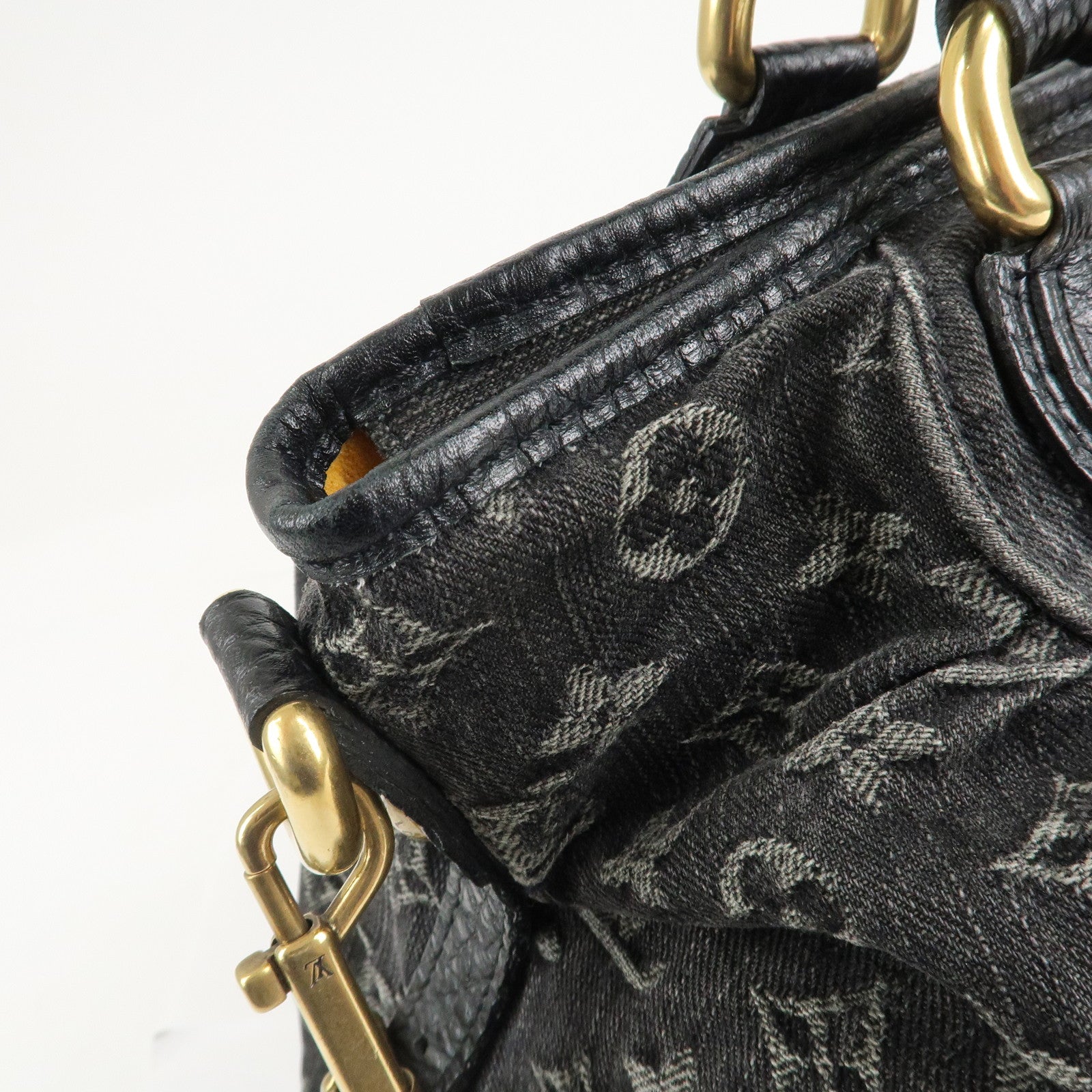 Louis Vuitton Monogram Denim Neo Cabby MM 2Way Bag Noir M95351 Used