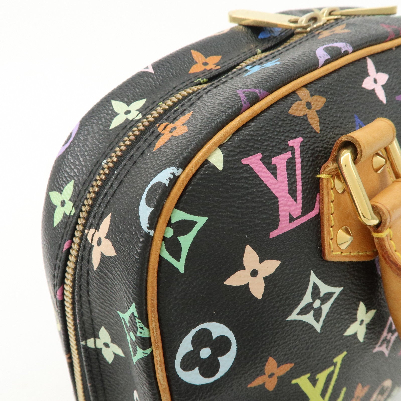 Louis Vuitton Monogram Multi Color Trouville Hand Bag M92662 Used