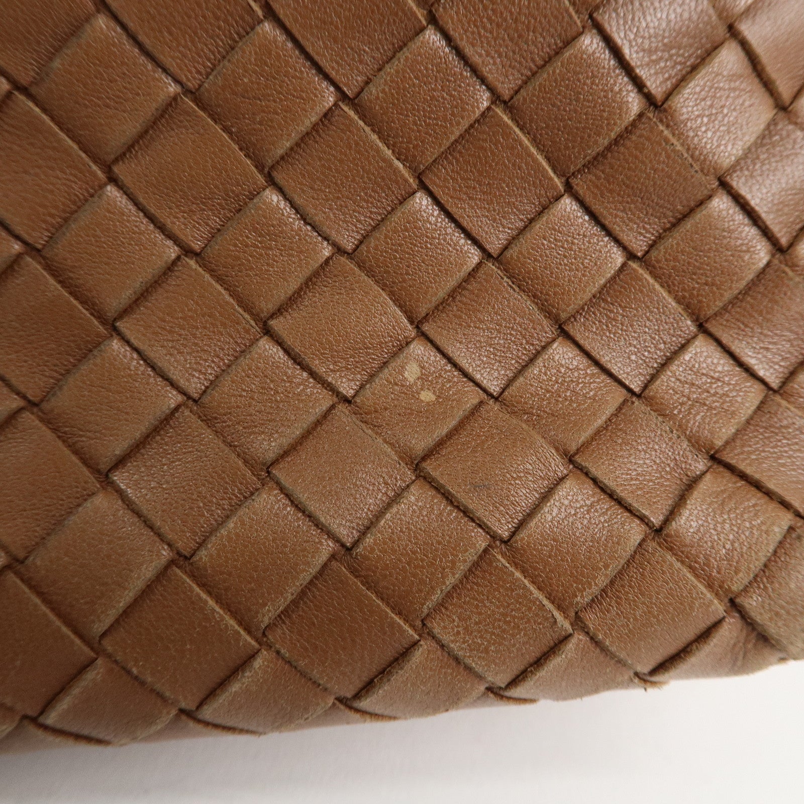 BOTTEGA VENETA Intrecciato Leather Tote Bag Brown 162937