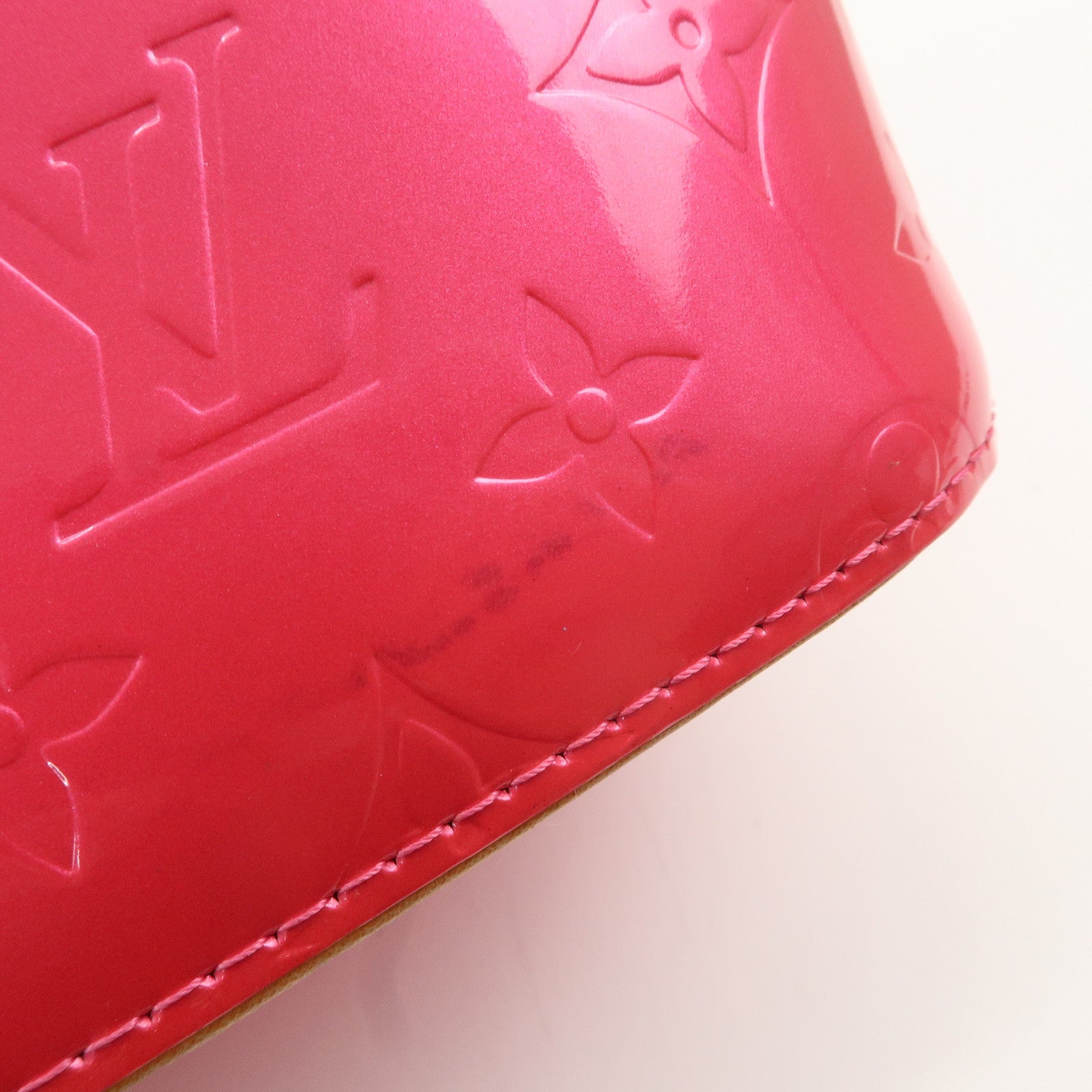 Louis Vuitton Monogram Vernis Houston Tote Bag Fuchsia Pink M91219 Used