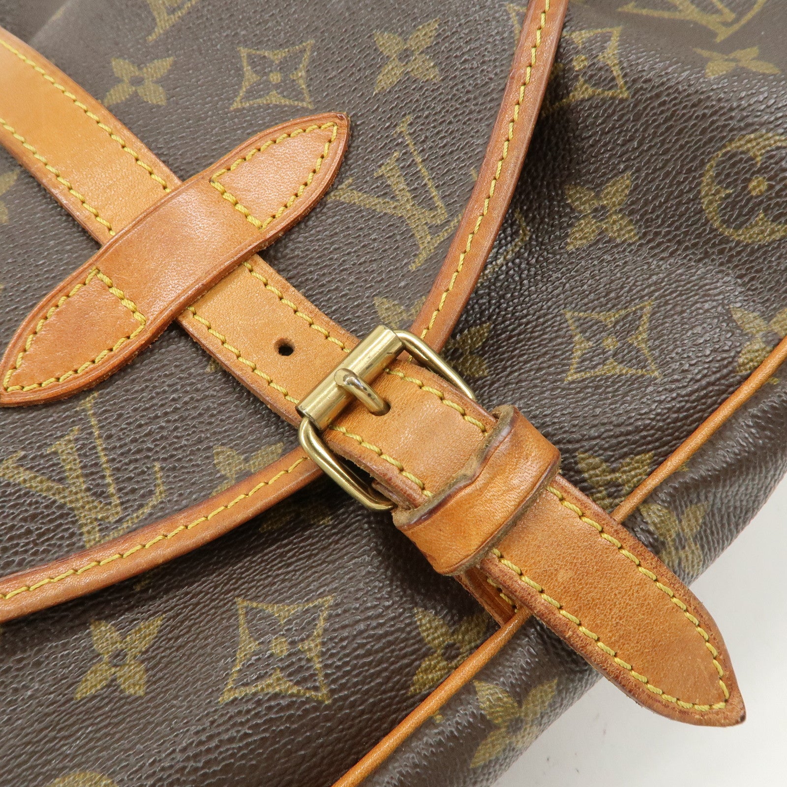 Louis Vuitton Monogram Saumur 30 Shoulder Bag Brown M42256