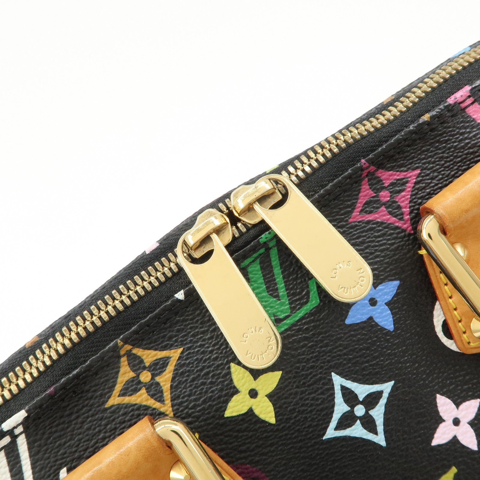 LOUIS VUITTON Monogram Multicolor Alma Hand Bag Noir M92646 Used