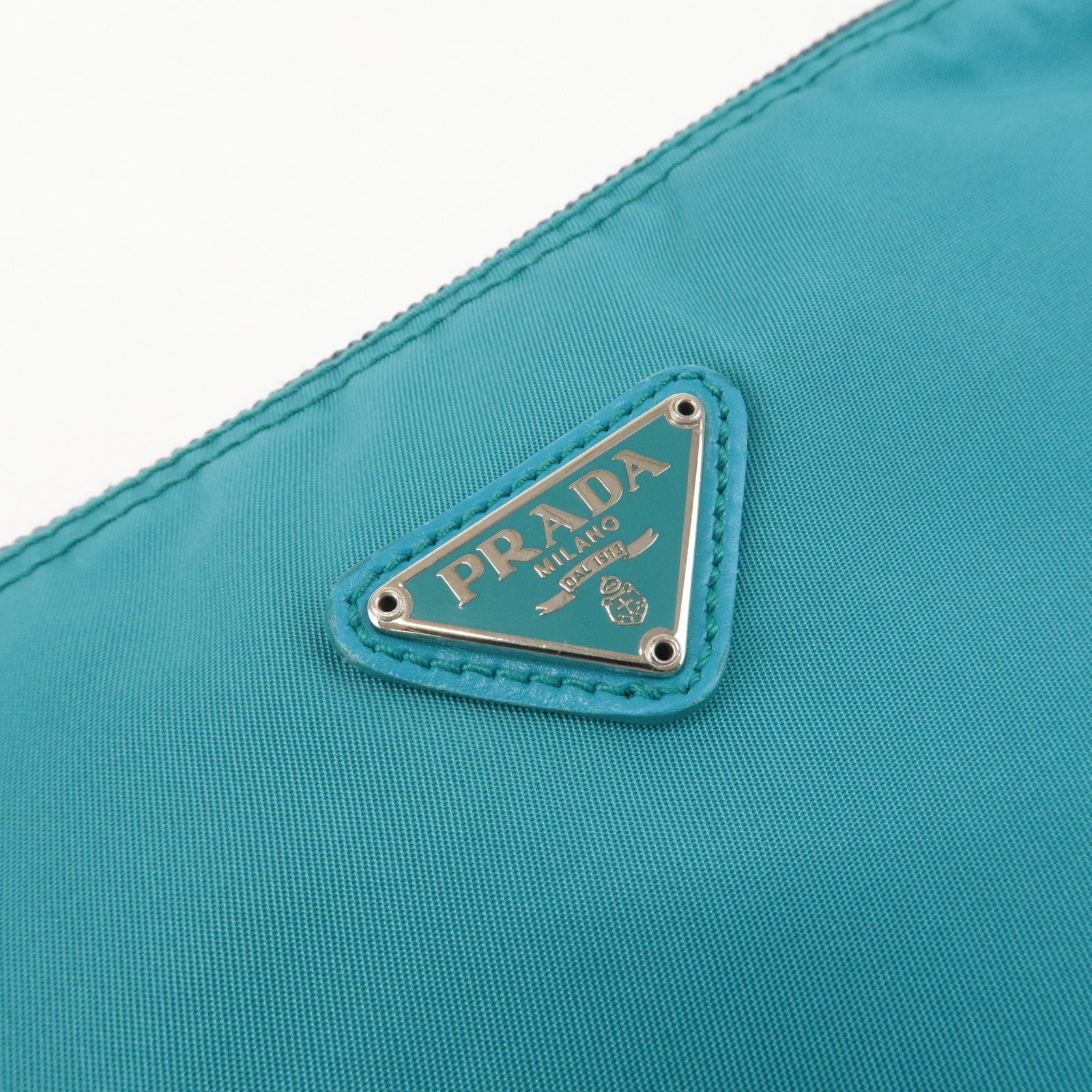 PRADA Logo Nylon Pouch Cosmetic Pouch BLue