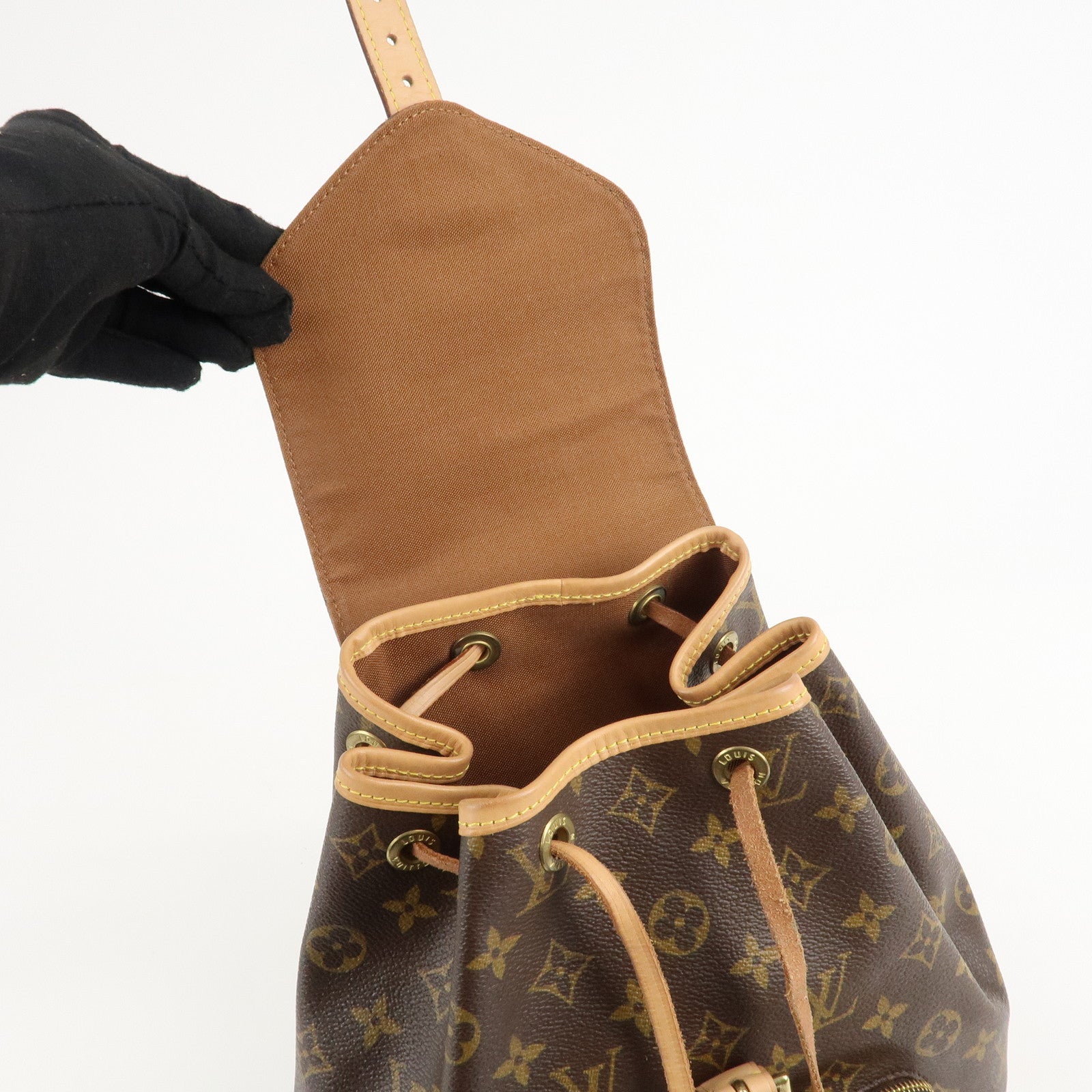 Louis Vuitton Monogram Montsouris MM Back Pack Bag M51136