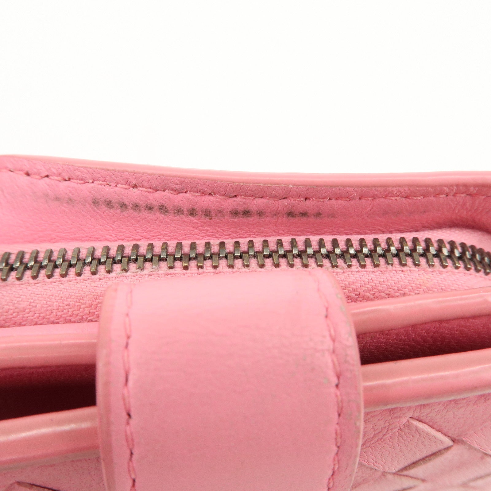 BOTTEGA VENETA Set of 2 Intrecciato Leather Wallet Pink