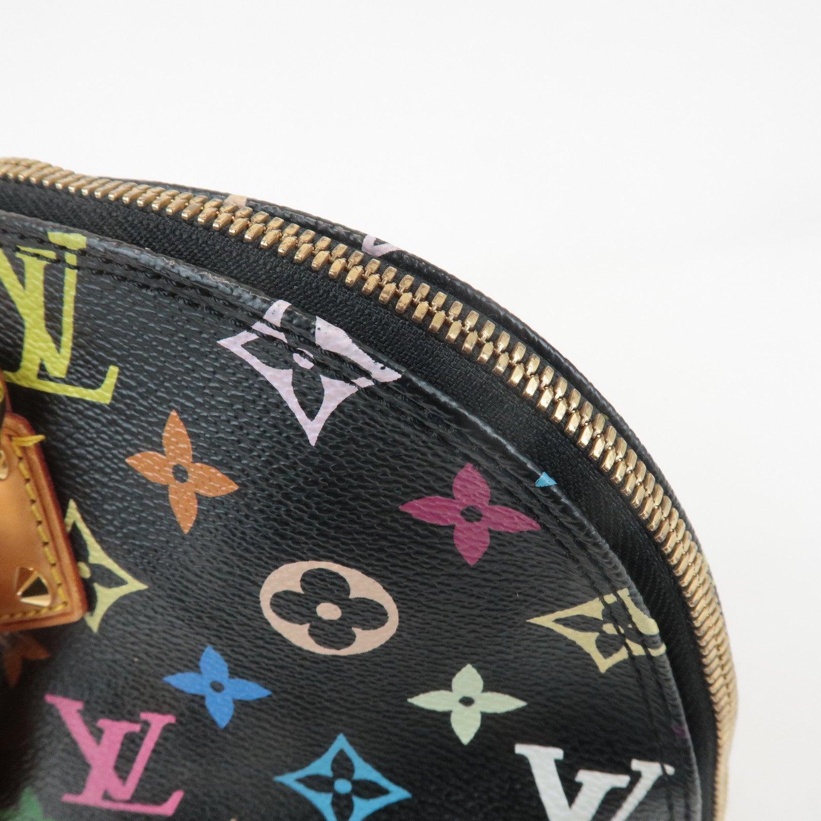 Louis Vuitton Monogram Multi Color Alma Hand Bag Noir M92646 Used