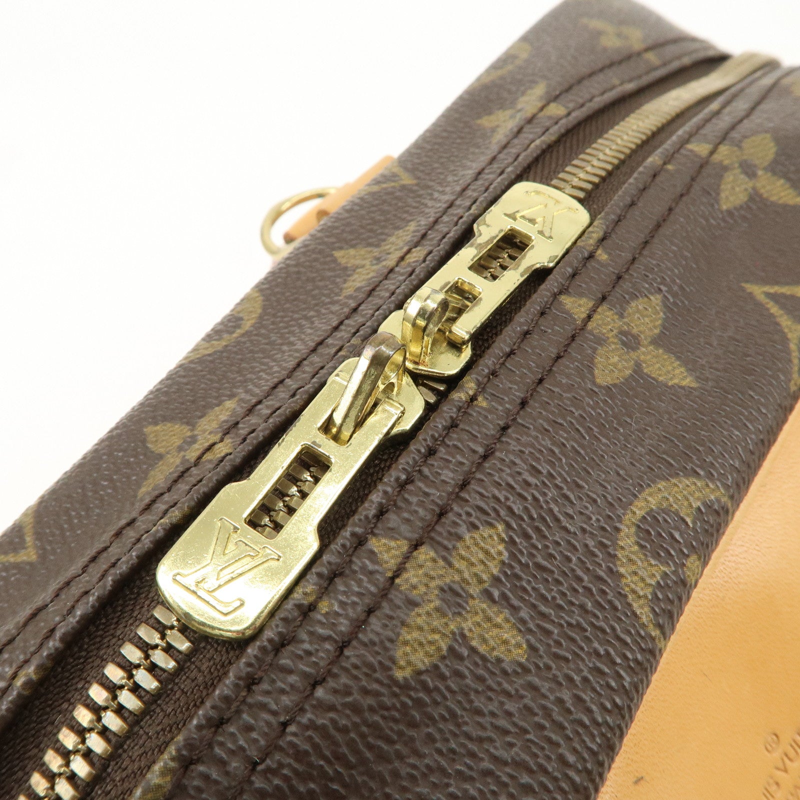 Louis Vuitton Monogram Deauville Hand Bag Brown M47270