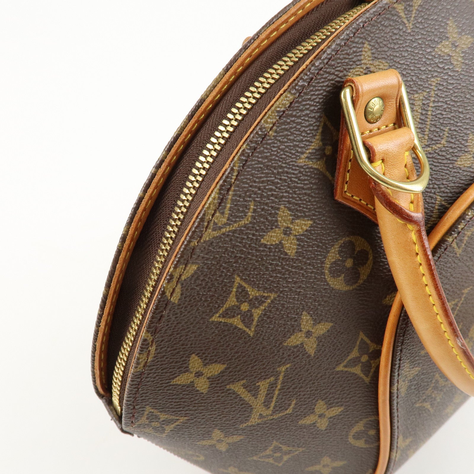 Louis Vuitton Monogram Ellipse MM Hand Bag Brown M51127 Used