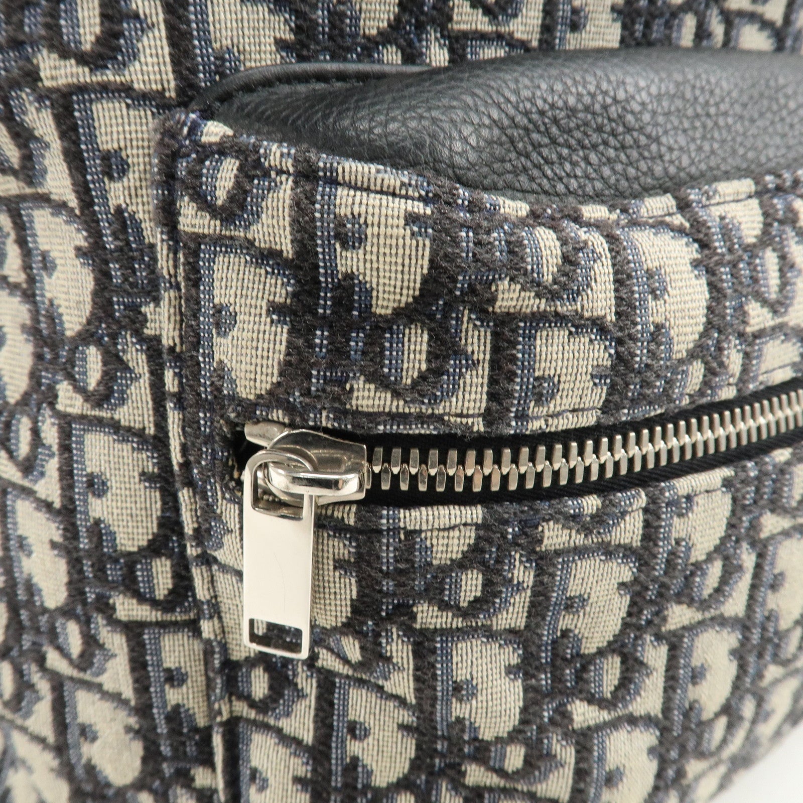 Christian Dior Trotter Oblique Jacquard Backpack Rucksack Navy