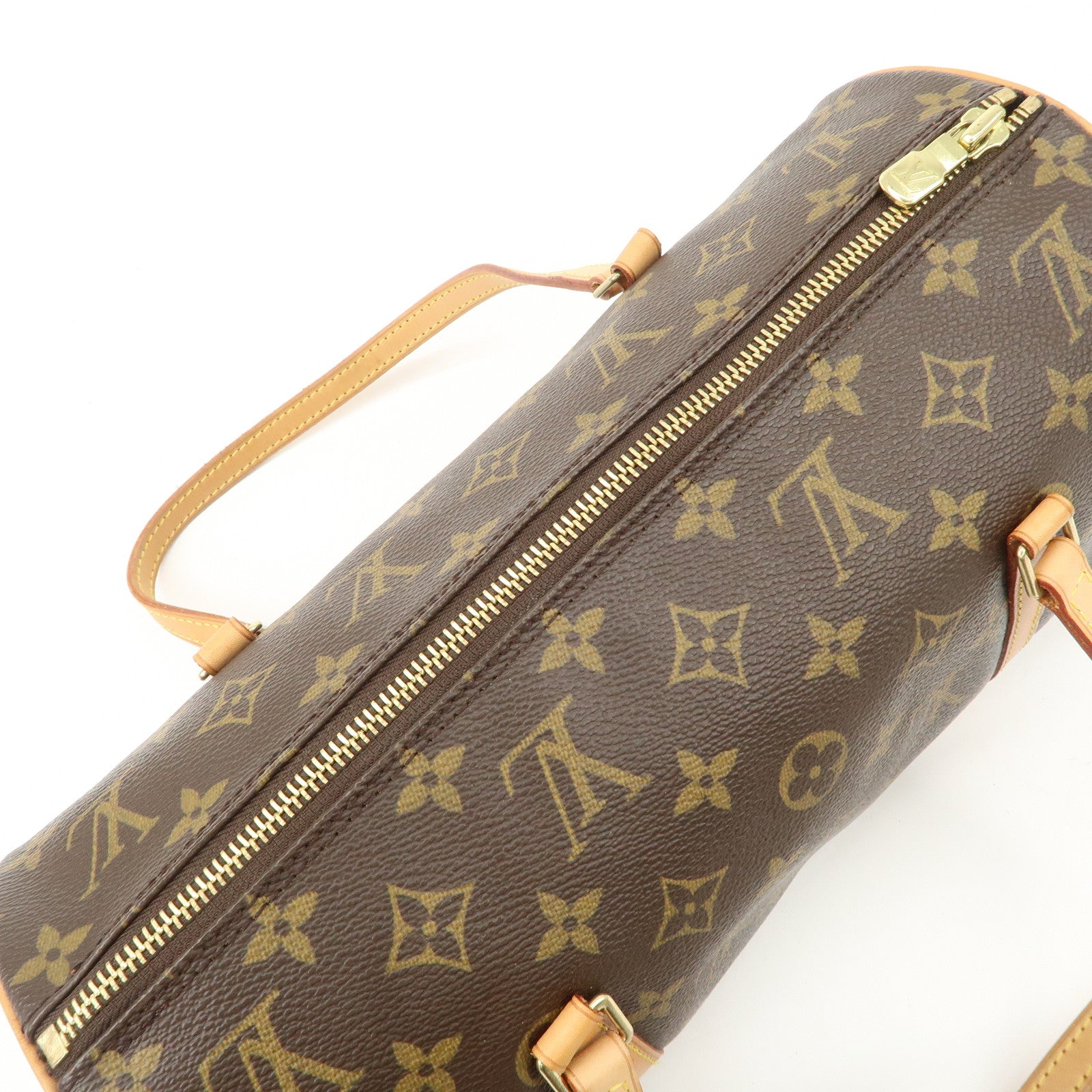 Louis Vuitton Monogram Papillon 30 Hand Bag Brown M51385 Used