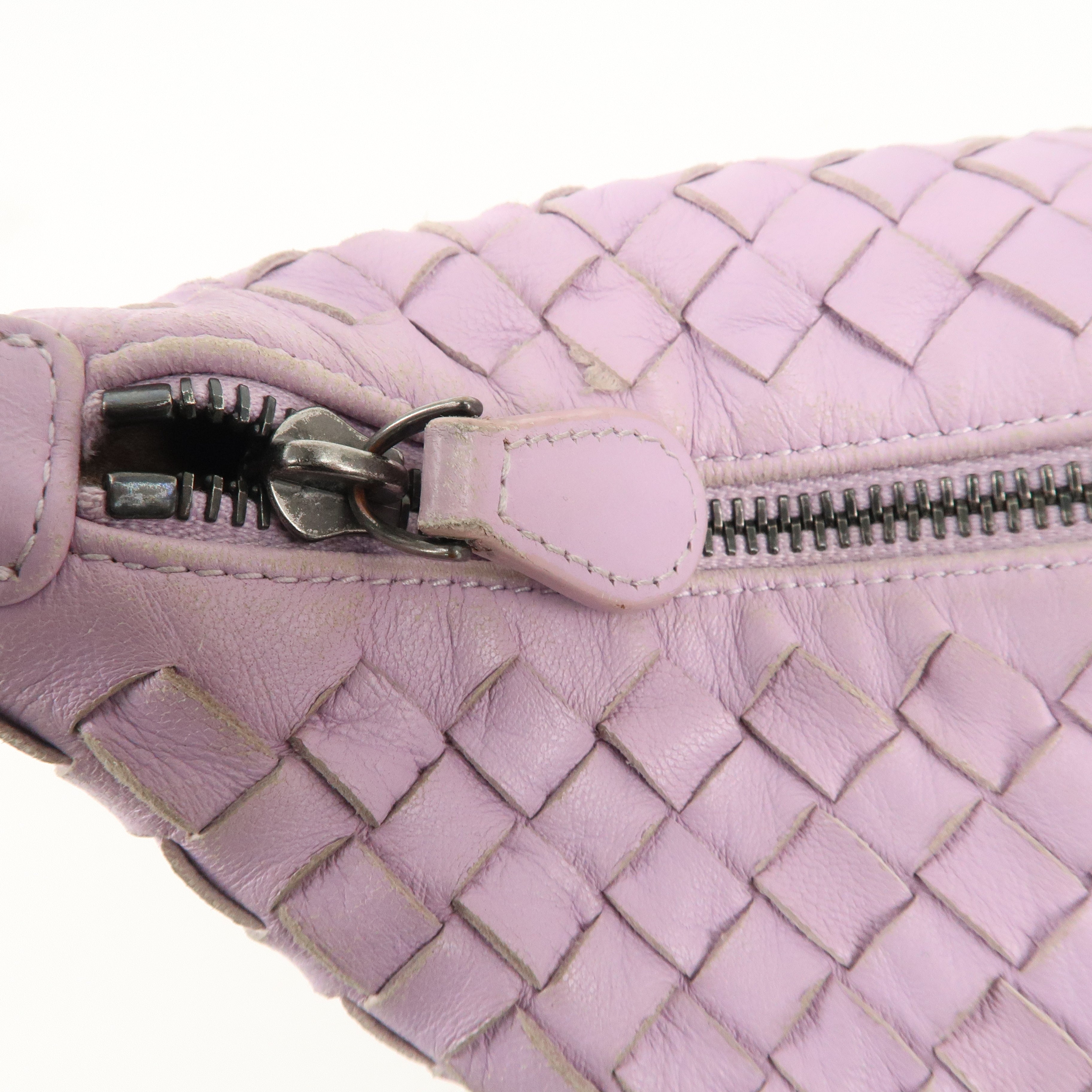 BOTTEGA VENETA Intrecciato Leather Shoulder Bag Lavender