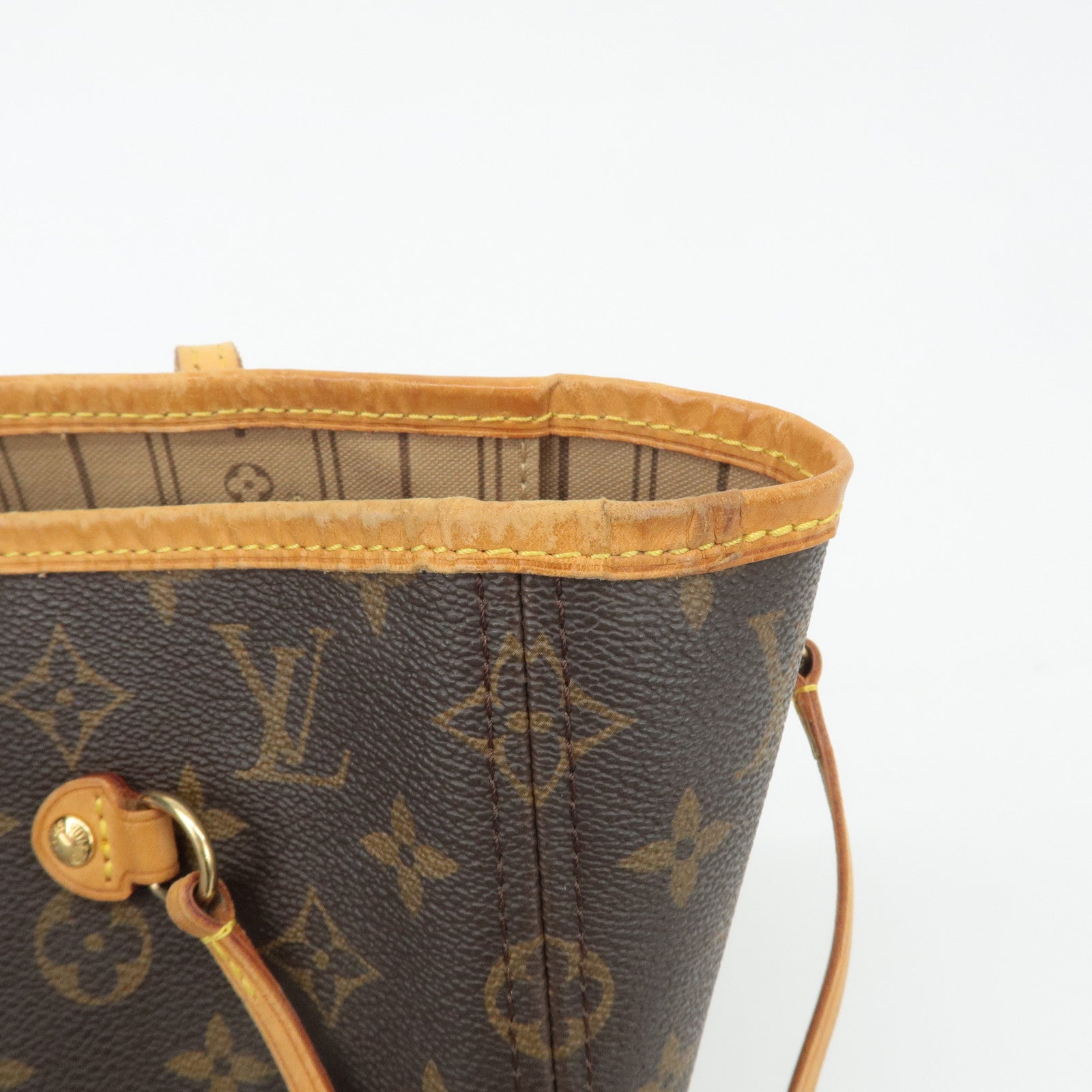 Louis Vuitton Monogram Neverfull MM Tote Bag Brown M40156 Used