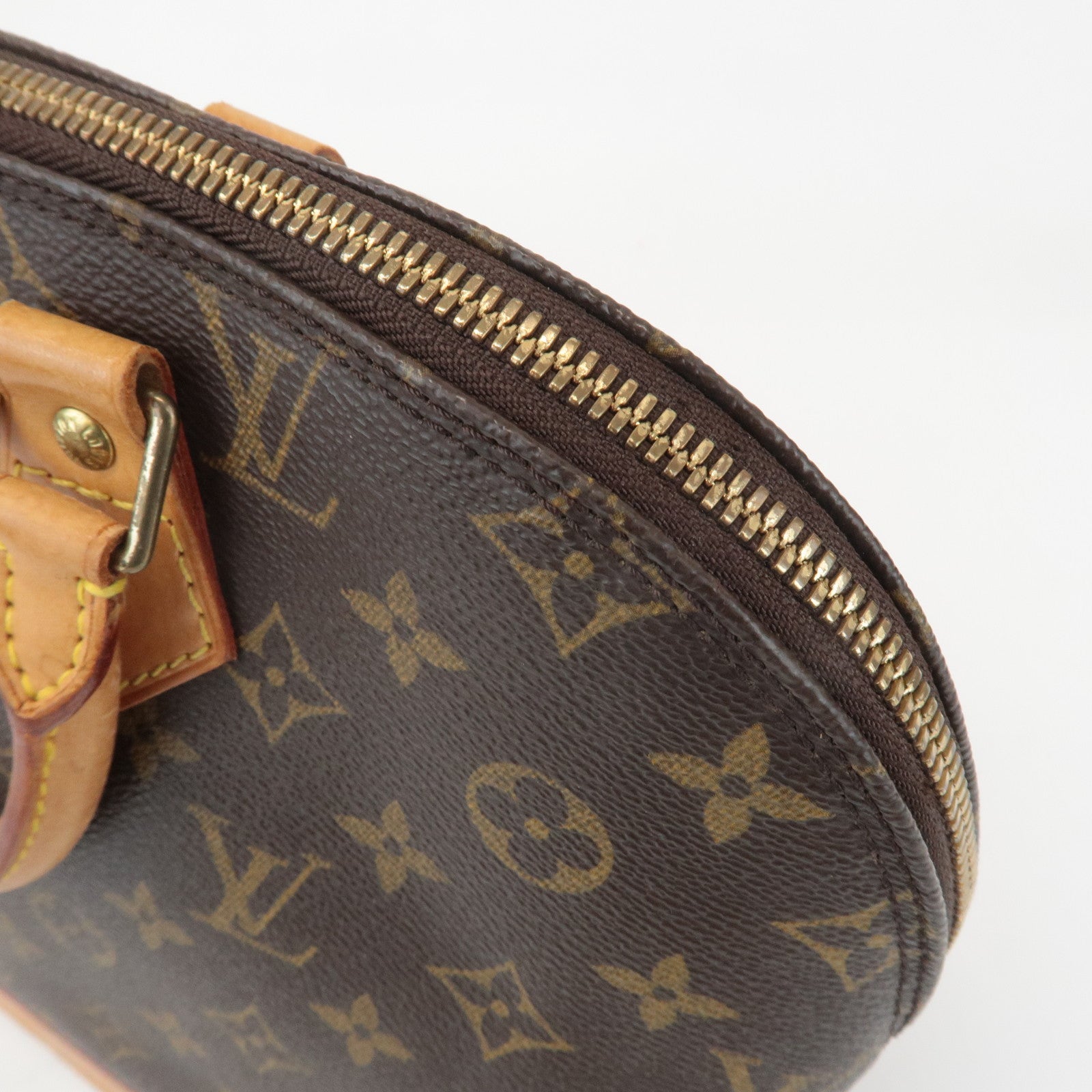 Louis Vuitton Monogram Alma Hand Bag Brown M51130 Used