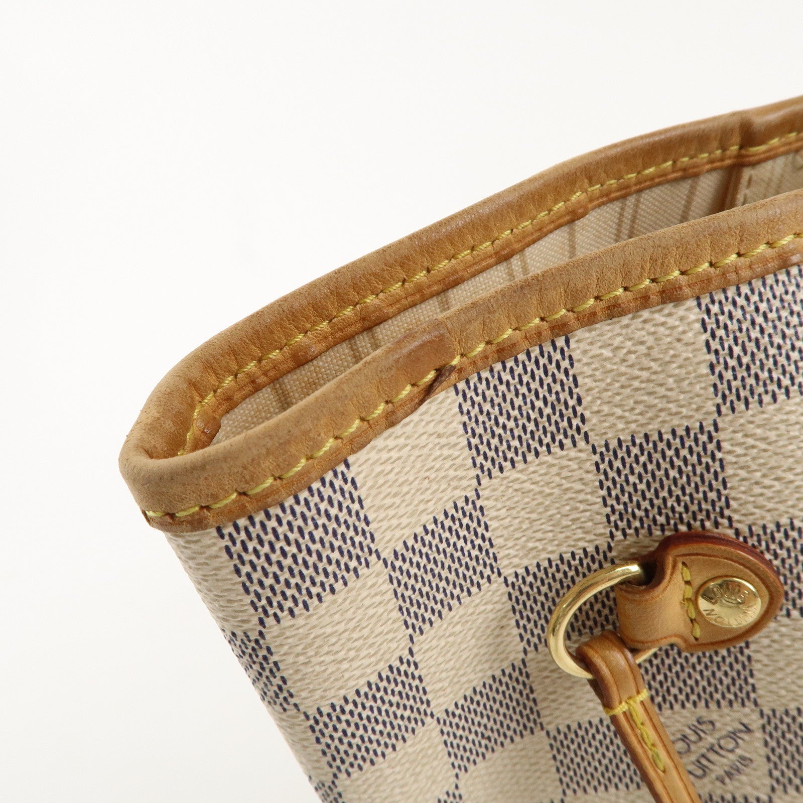 Louis Vuitton Damier Azur Neverfull MM Tote Bag Hand Bag N51107