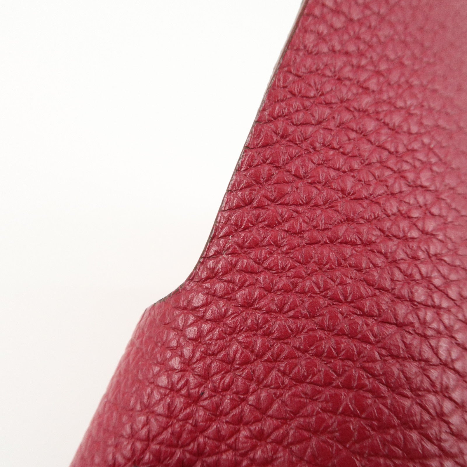 HERMES Togo Leather Ulysse MM □N Stamped Notebook Cover Ruby