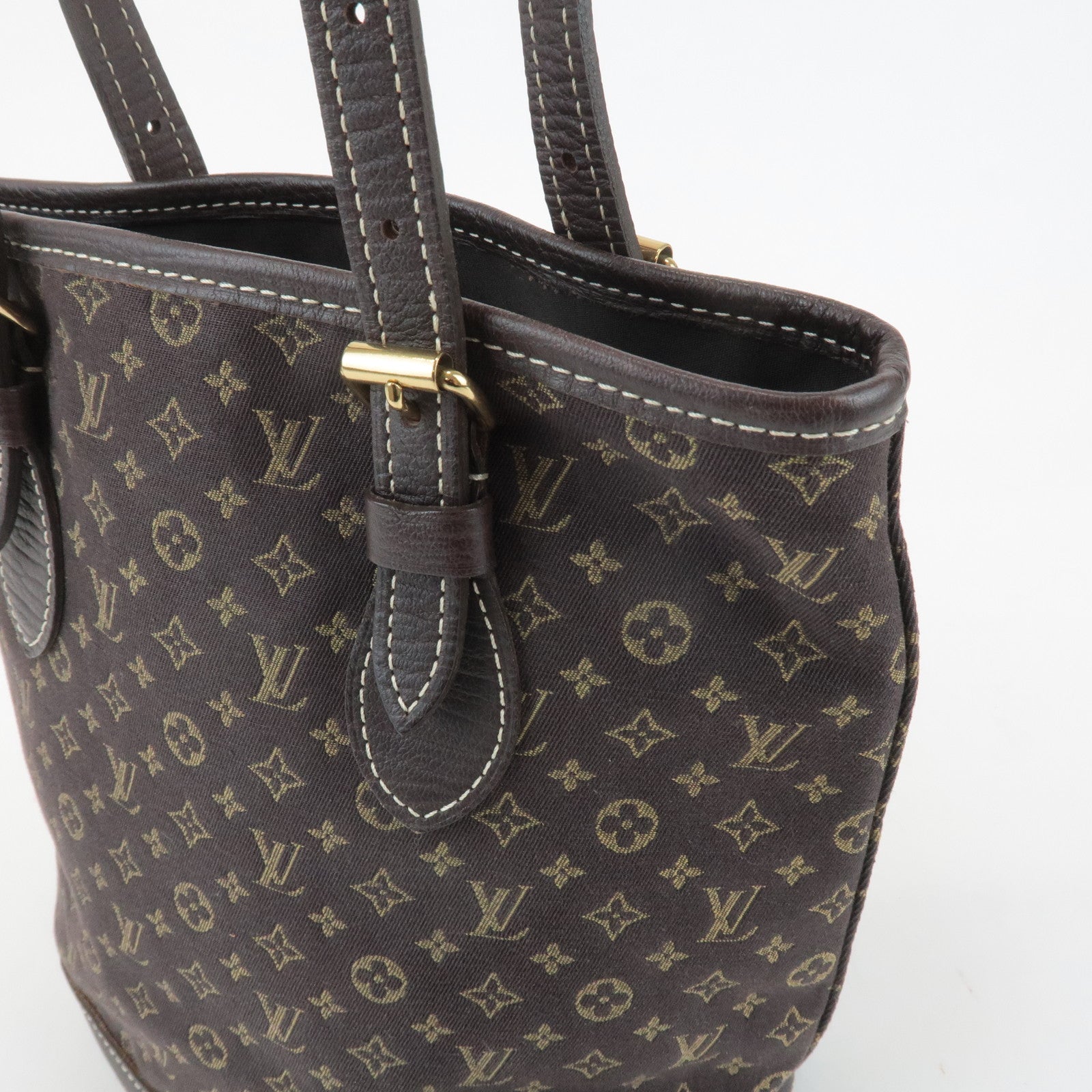 Louis Vuitton Monogram Mini Lin Bucket PM Shoulder Bag M95226 Used