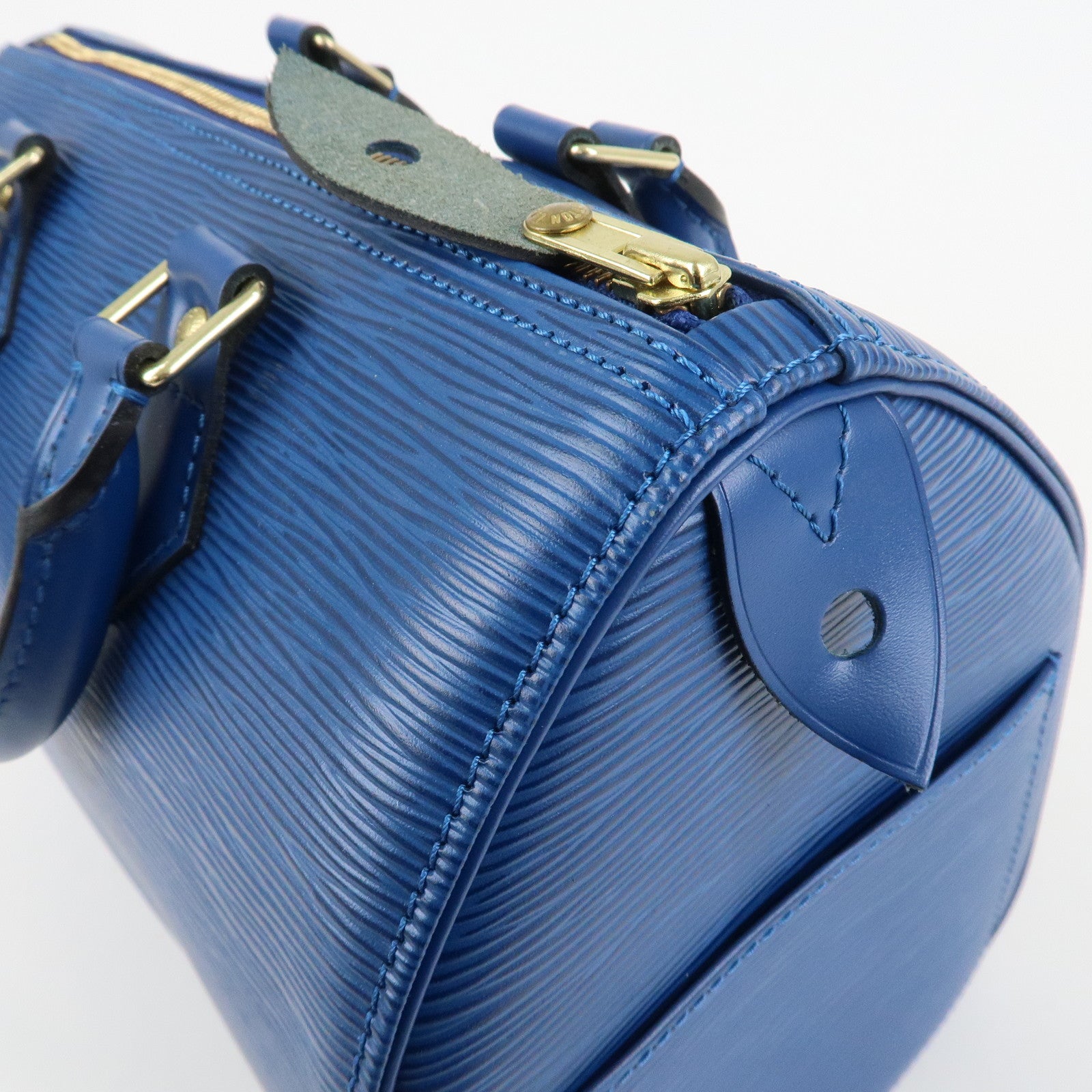 Louis Vuitton Epi Speedy 25 Hand Bag Boston Bag Blue M43015 Used