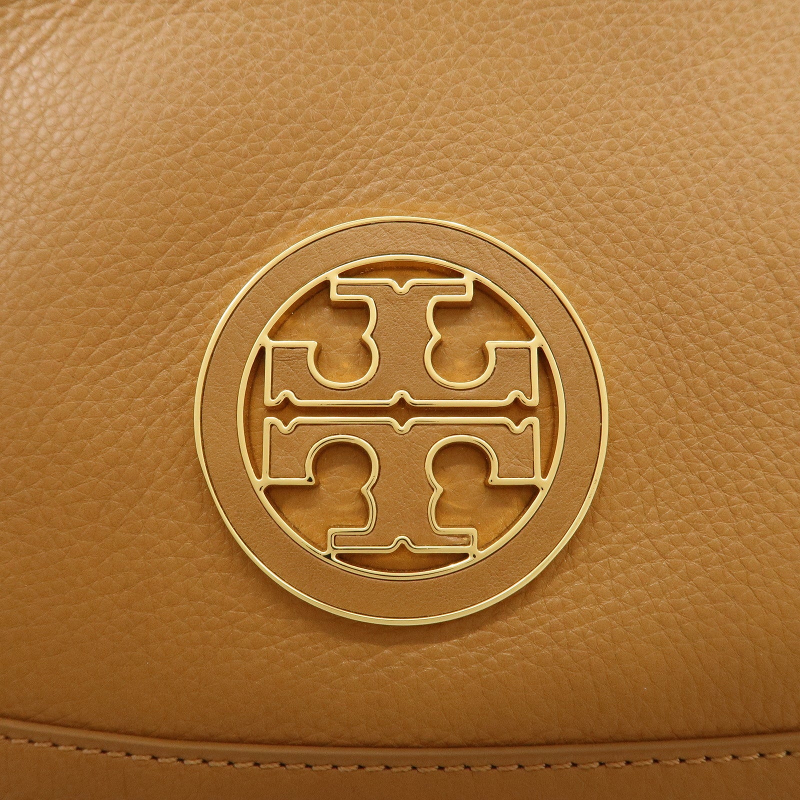 Tory Burch Leather Chain Shoulder Bag Hand Bag Light Brown