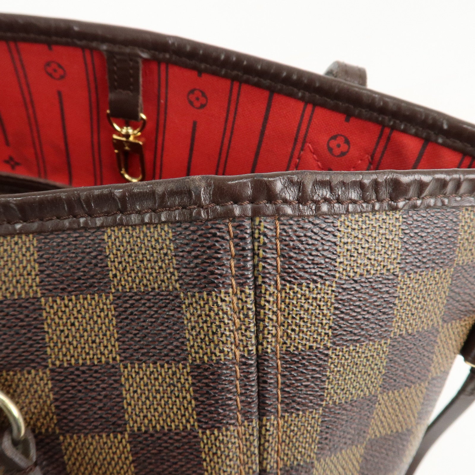 Louis Vuitton Damier Neverfull MM Tote Bag Damier Ebene N51105 Used