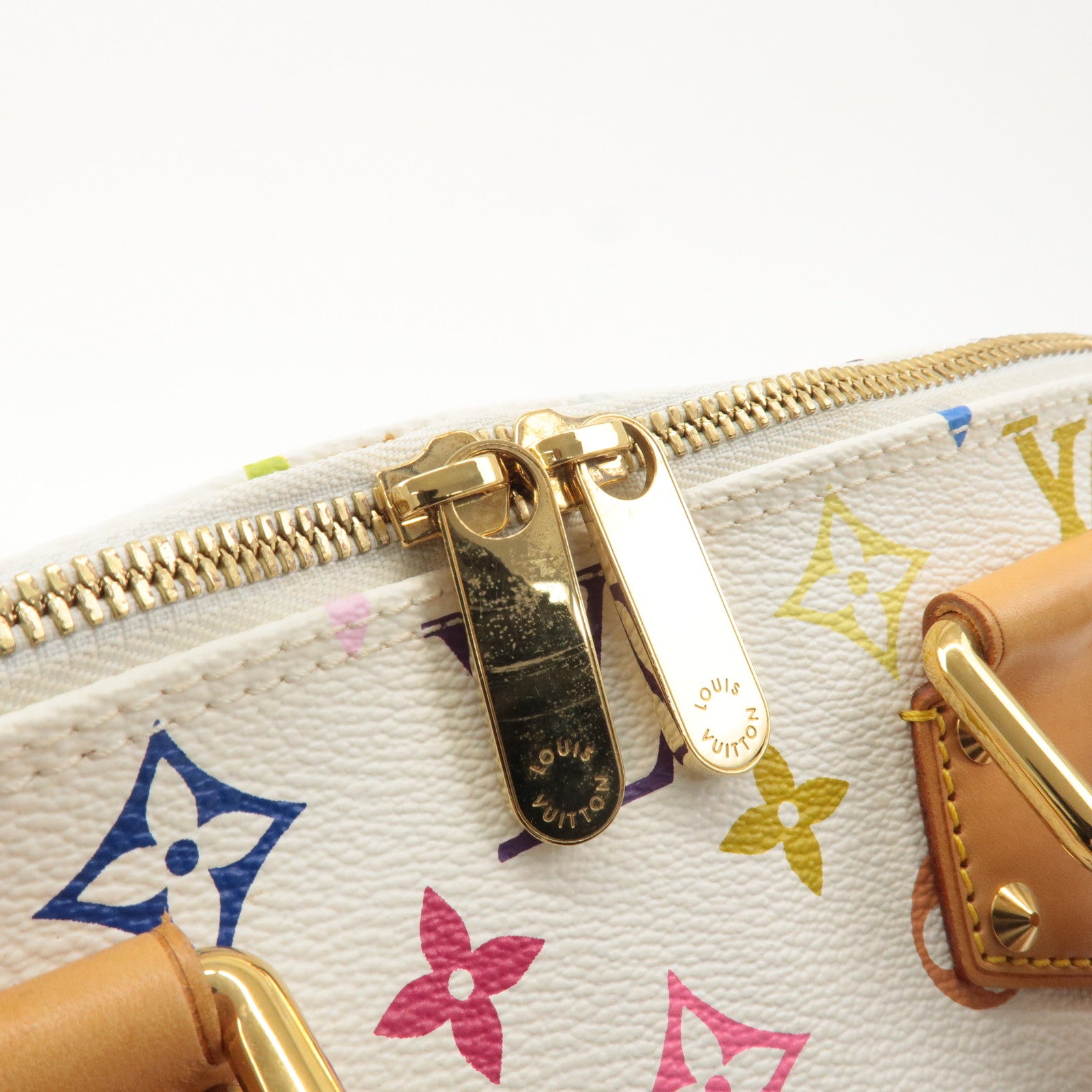 Louis Vuitton Monogram Multi Color Alma Hand Bag Blanc M92647