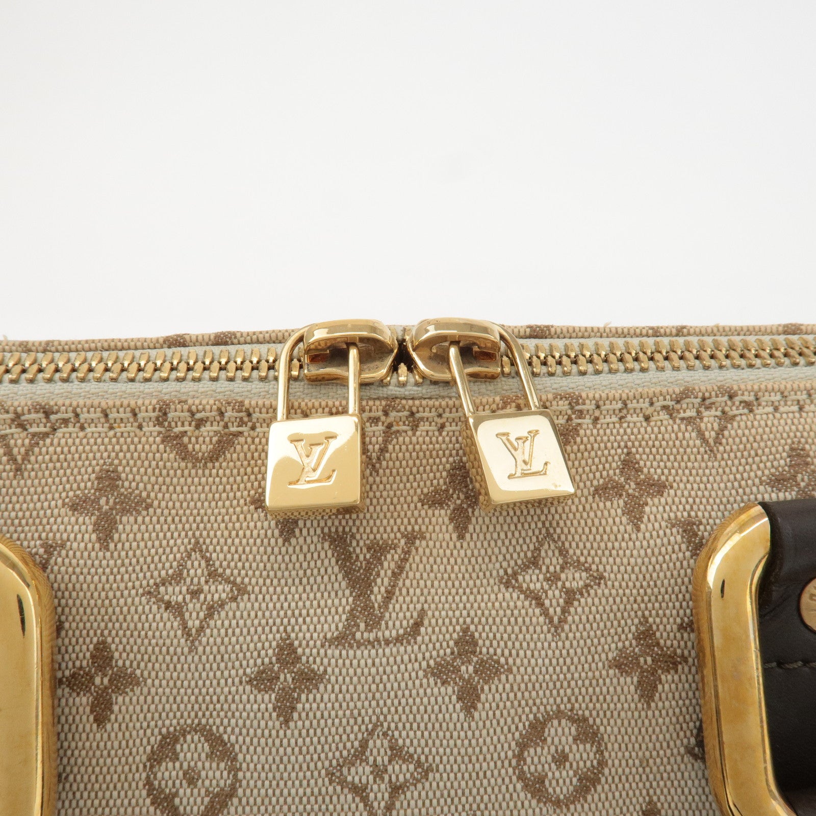 Louis Vuitton Monogram Mini Alma Long Hand Bag Khaki M92206