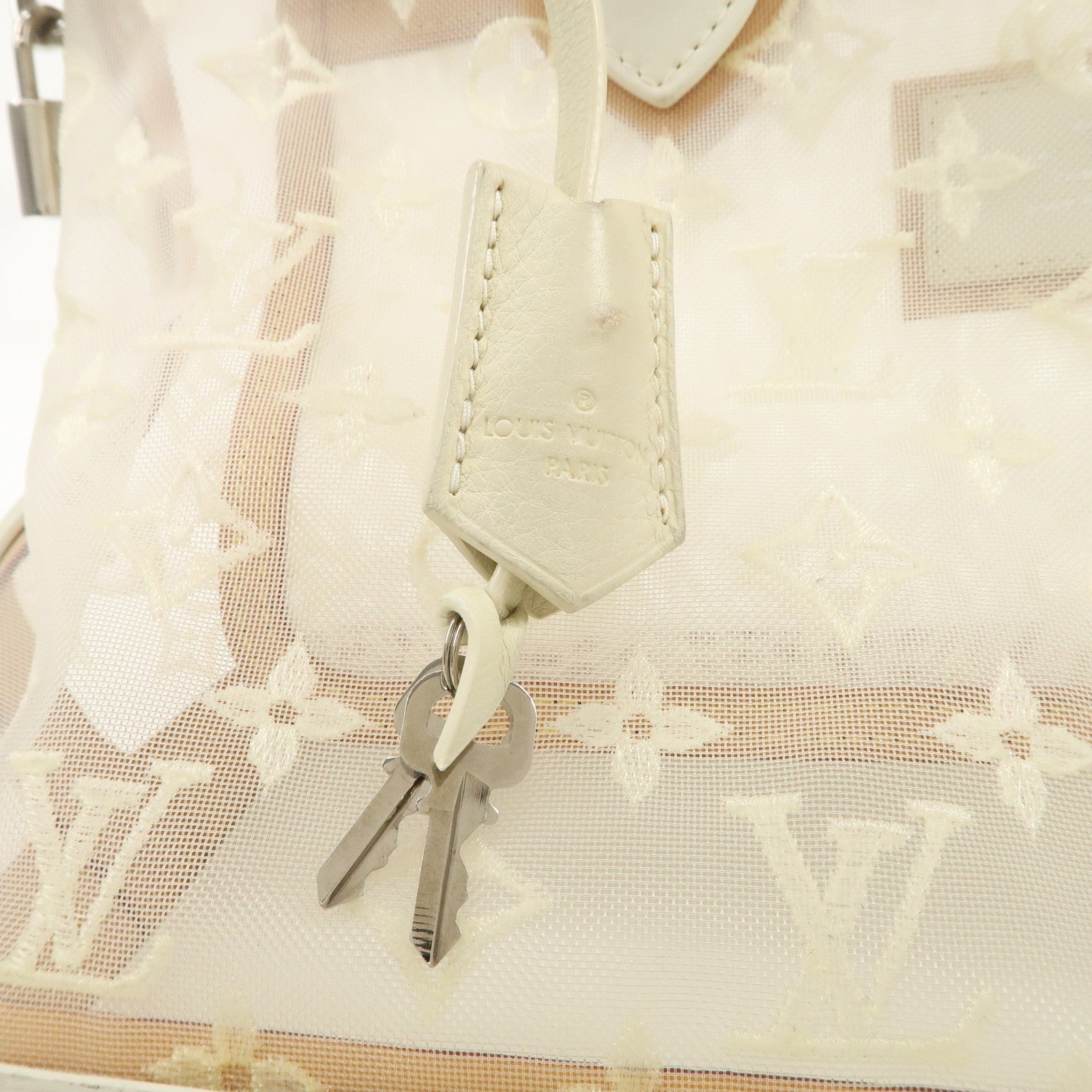 Louis Vuitton Monogram Transparence Lockit Hand Bag Blanc M40699